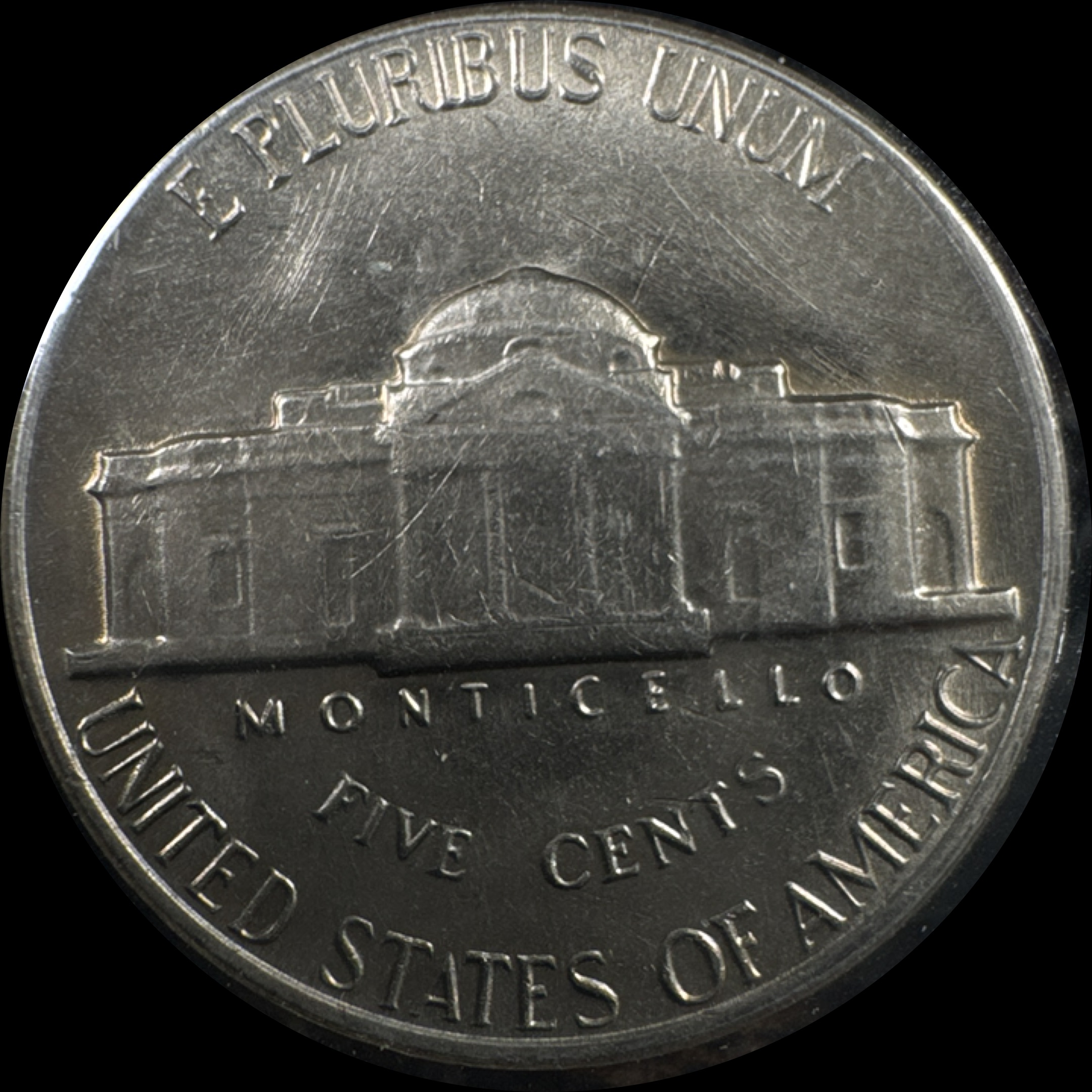 1968-S Jefferson Nickel Ungraded — back