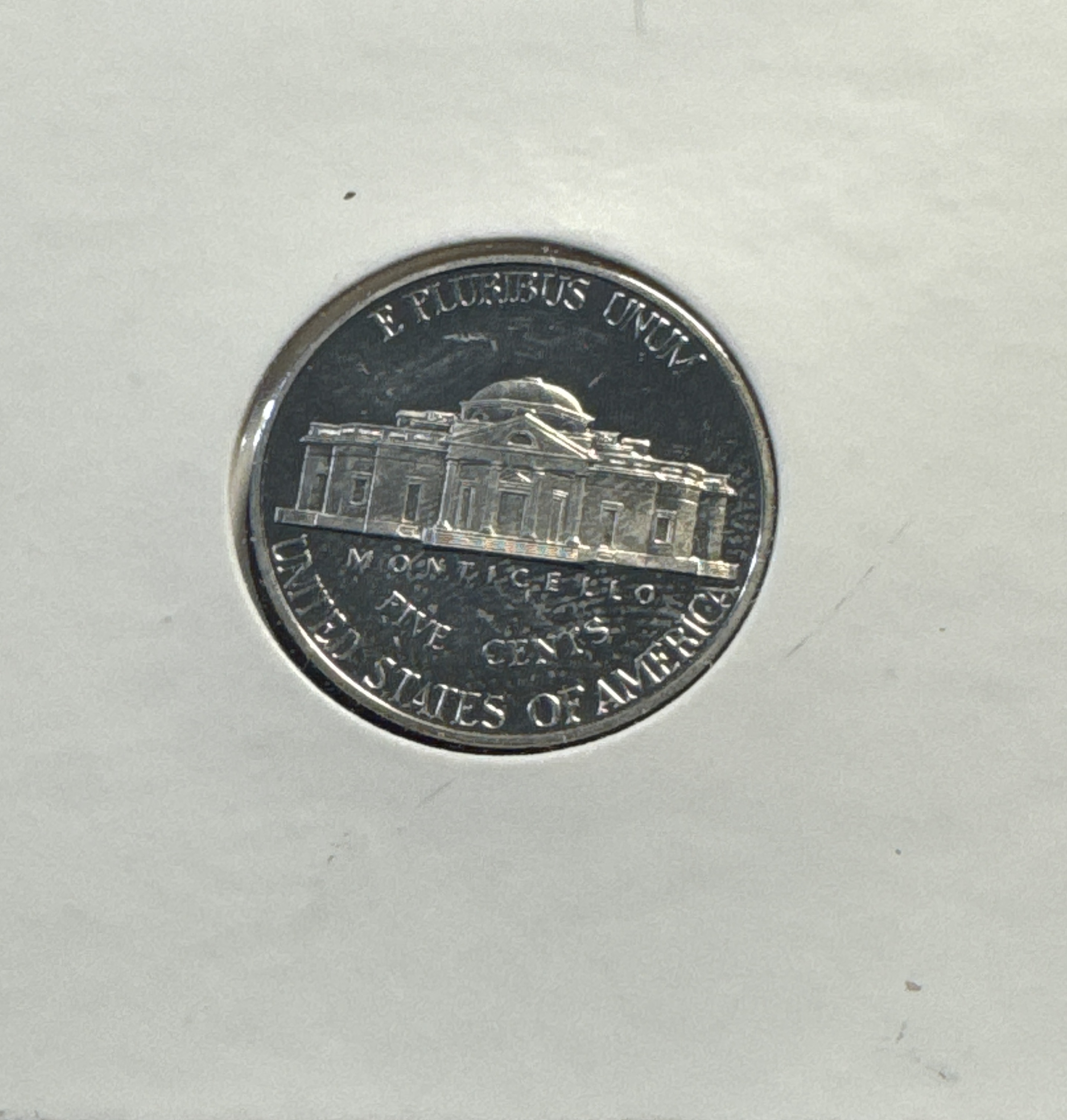 2001-S Jefferson Nickel Ungraded — back
