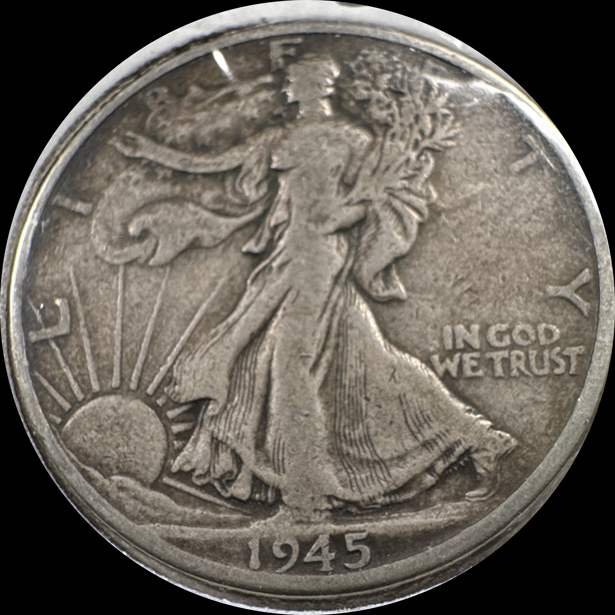 1945-D Walking Liberty Half Dollar Ungraded