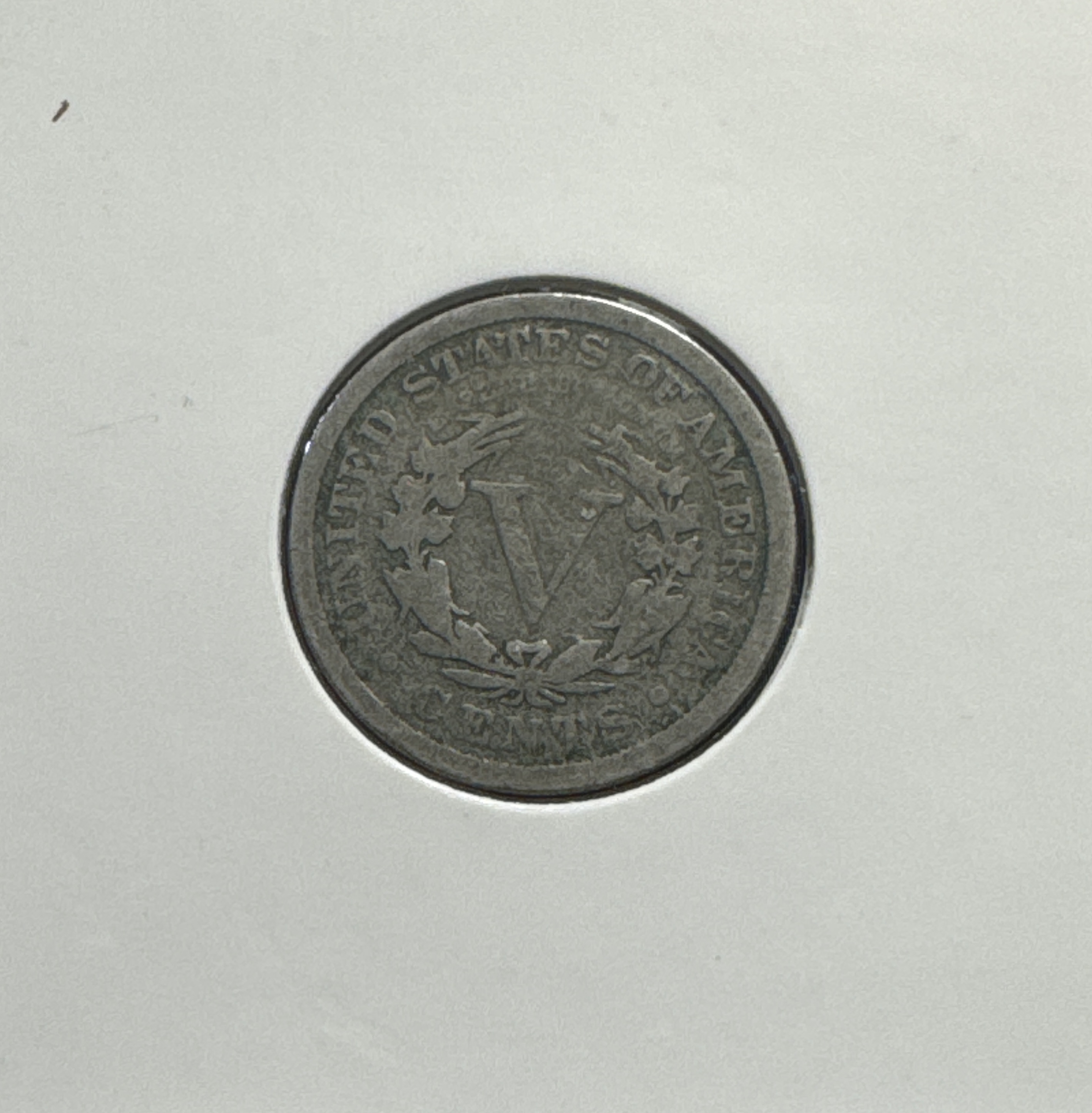 1910-P Liberty V Nickel Ungraded — back