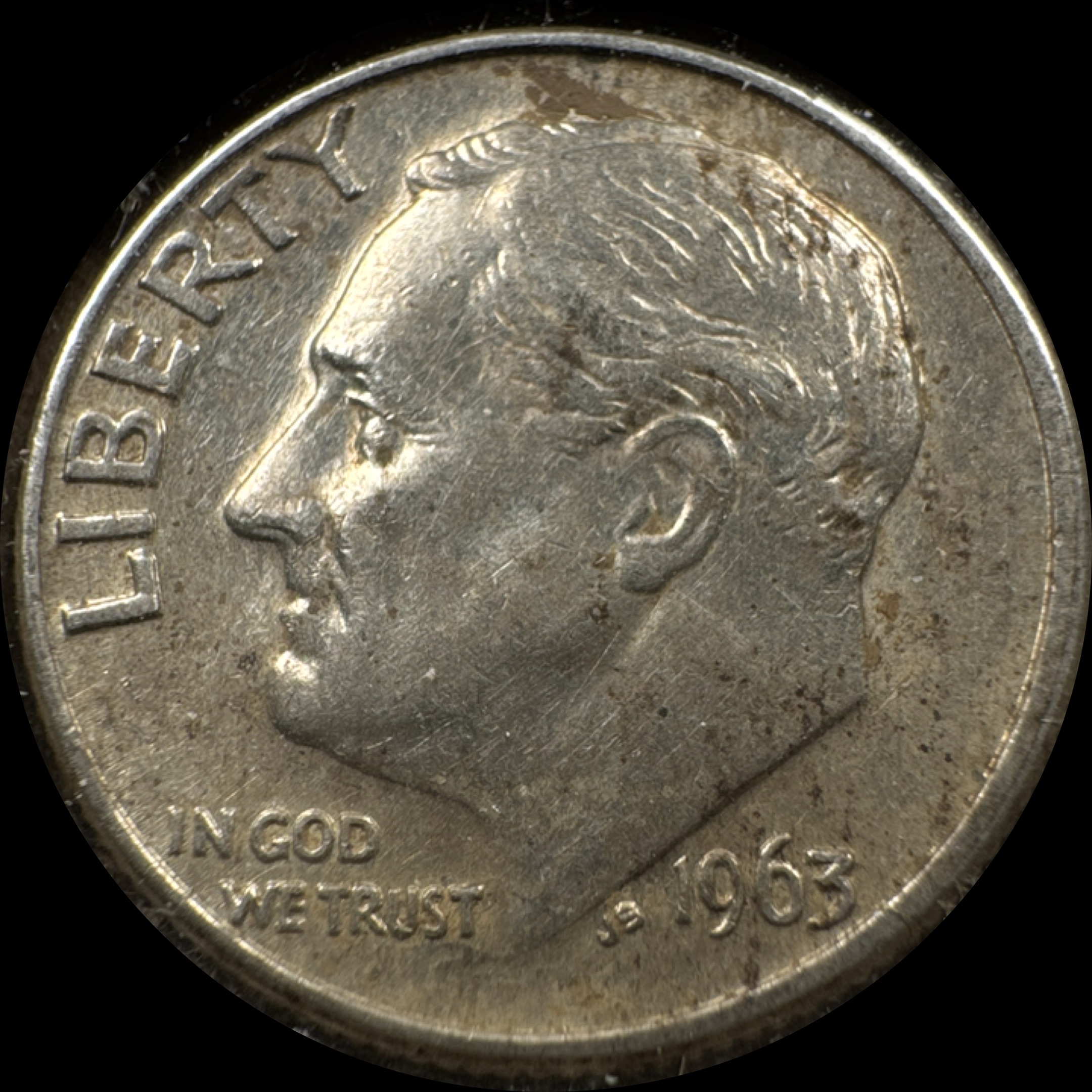 1963-D Roosevelt Dime Ungraded