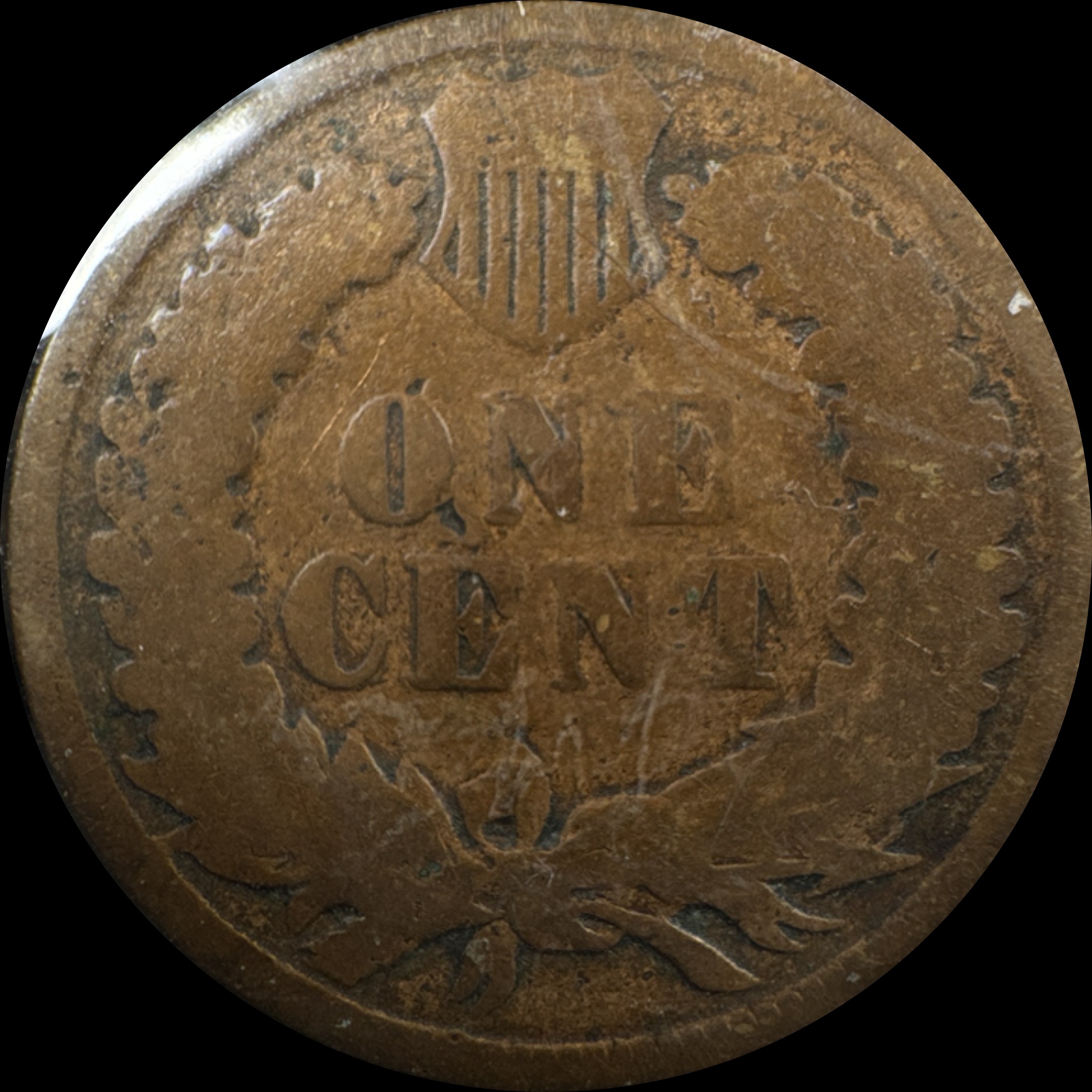 1883-P Indian Head Cent Ungraded — back