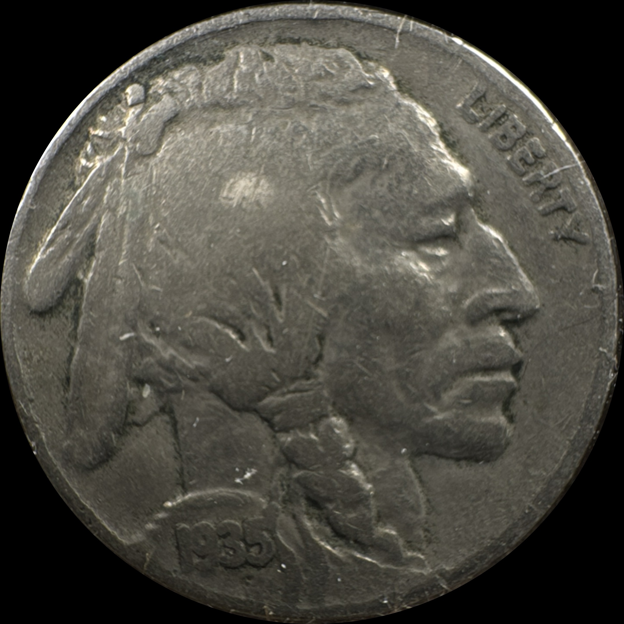 1935-P Buffalo Nickel Ungraded