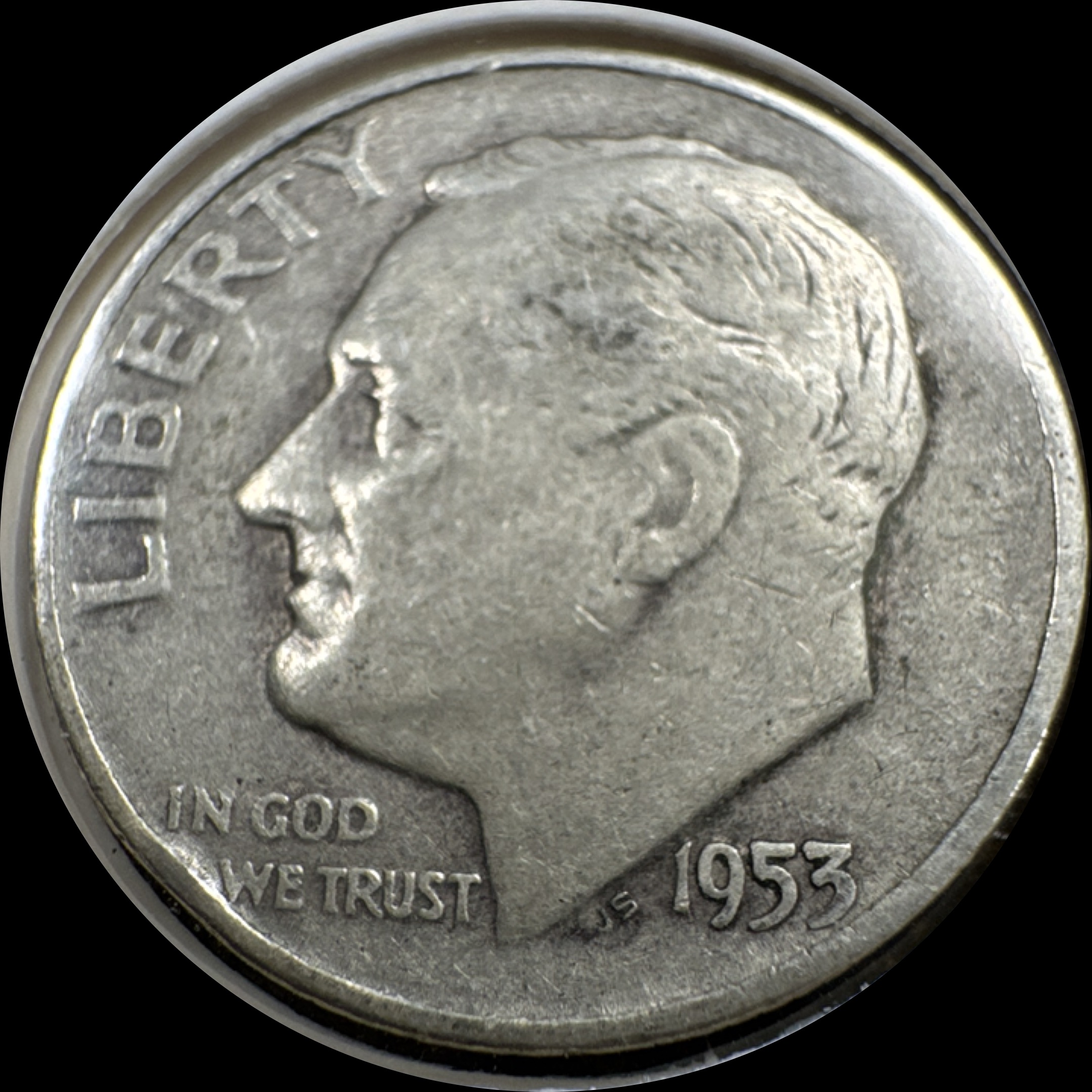 1953-D Roosevelt Dime Ungraded