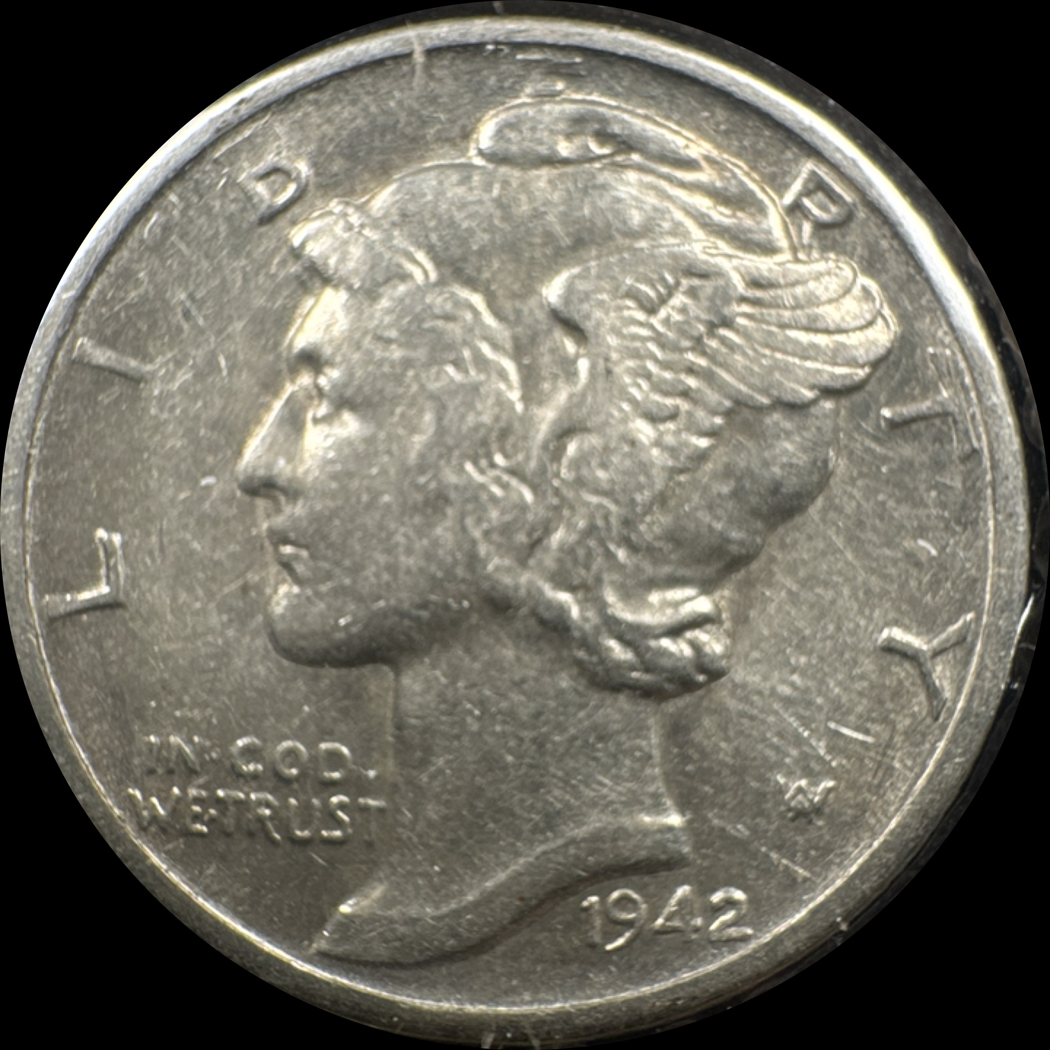 1942-D Mercury Dime Ungraded