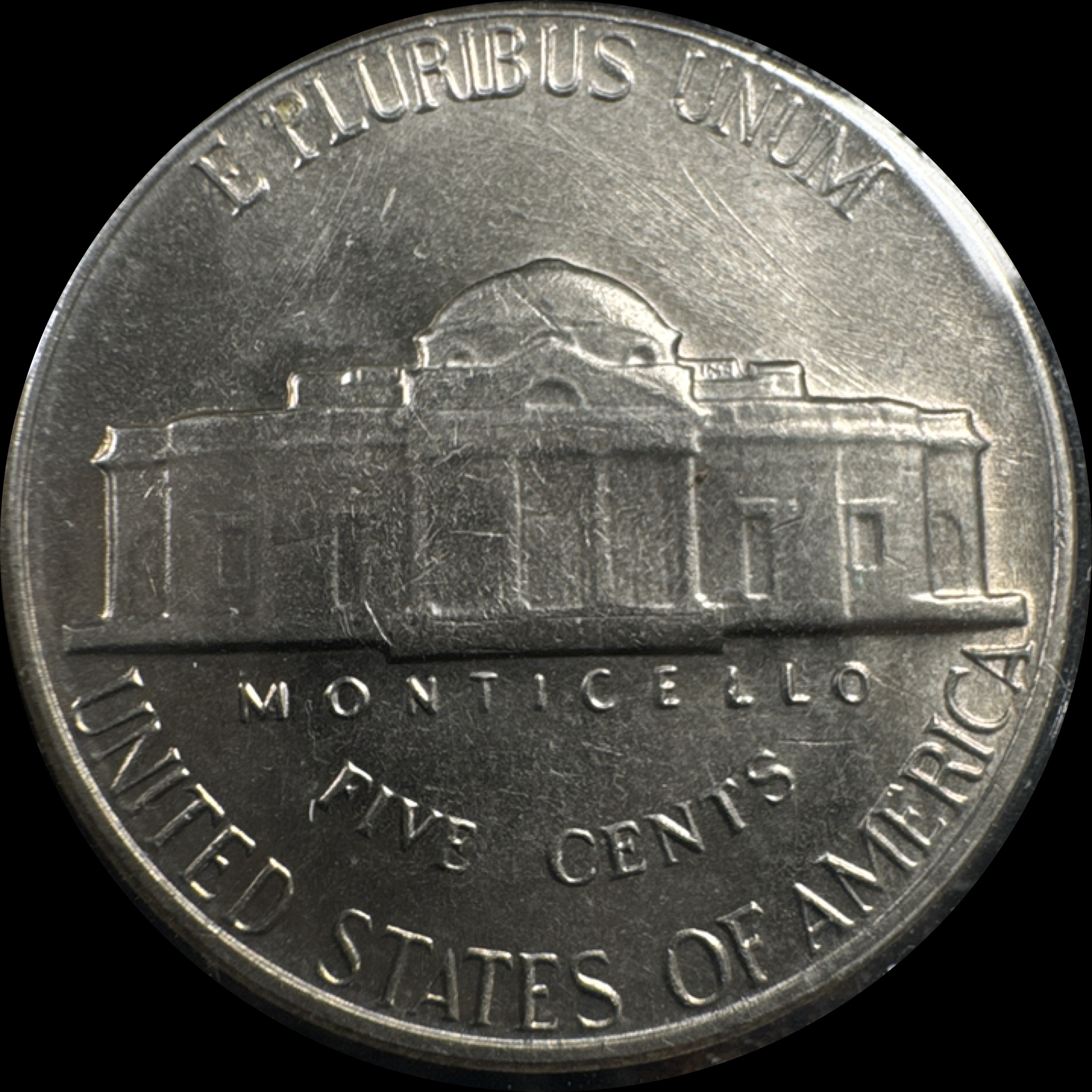 1968-S Jefferson Nickel Ungraded — back
