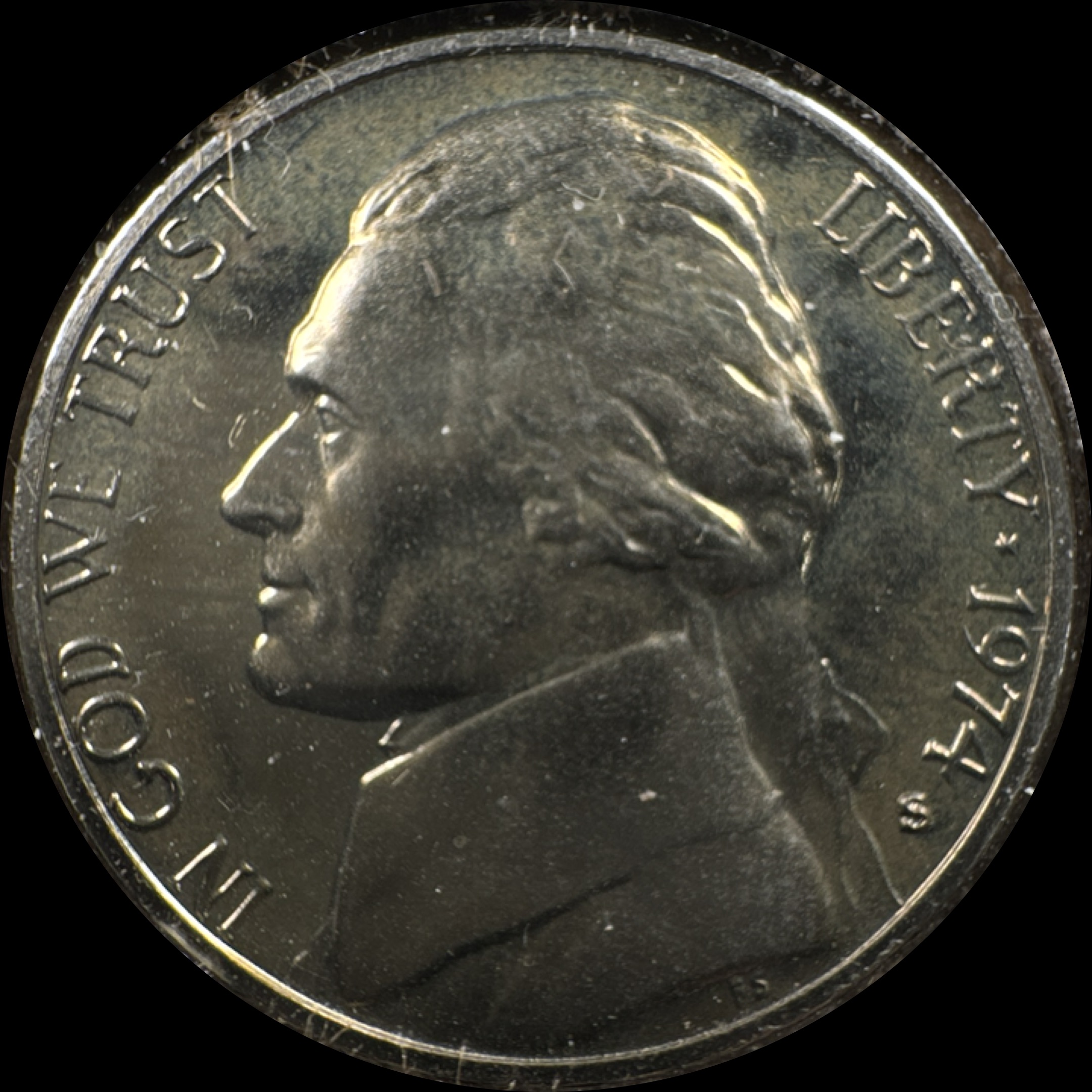 1974-S Jefferson Nickel Ungraded