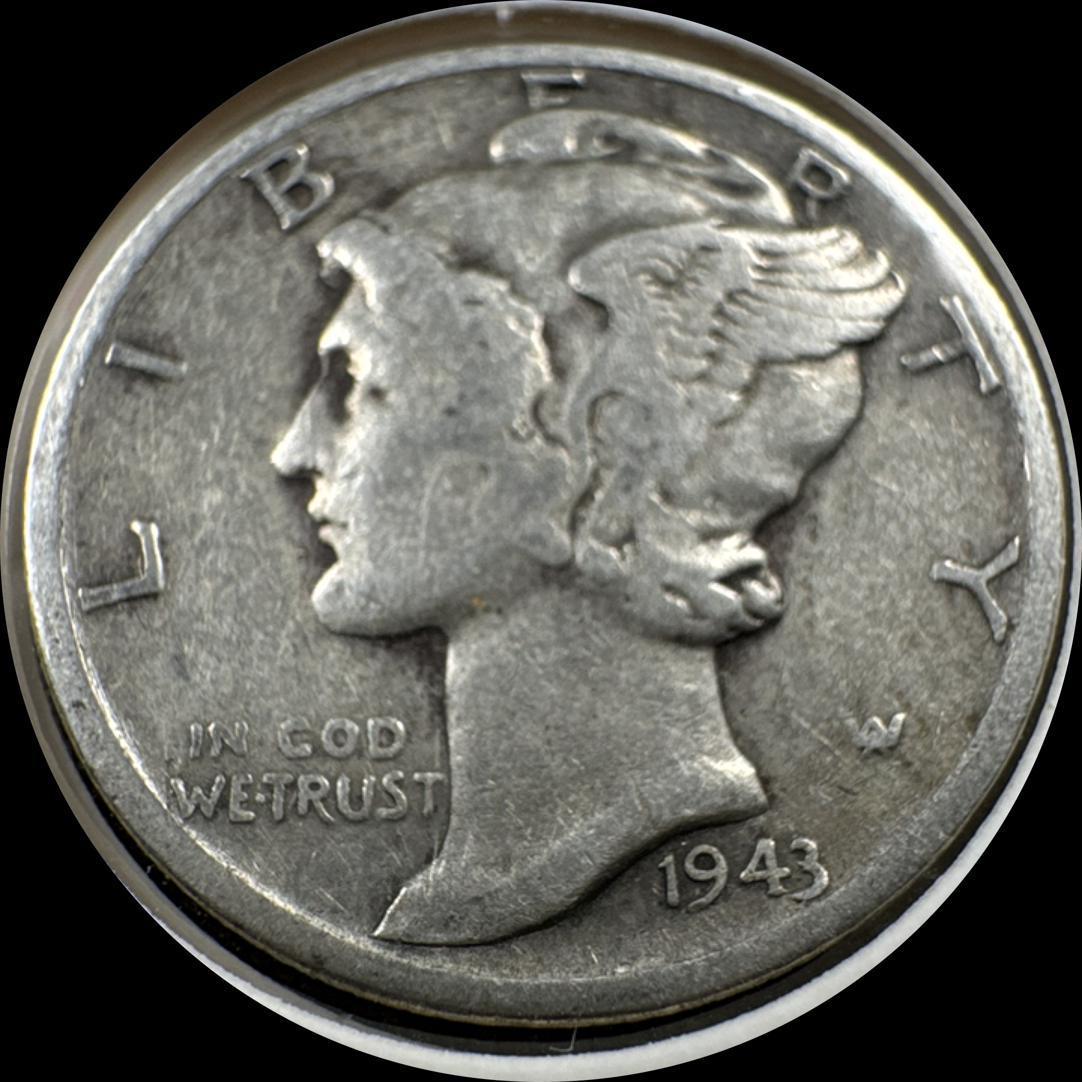 1943-P Mercury Dime Ungraded