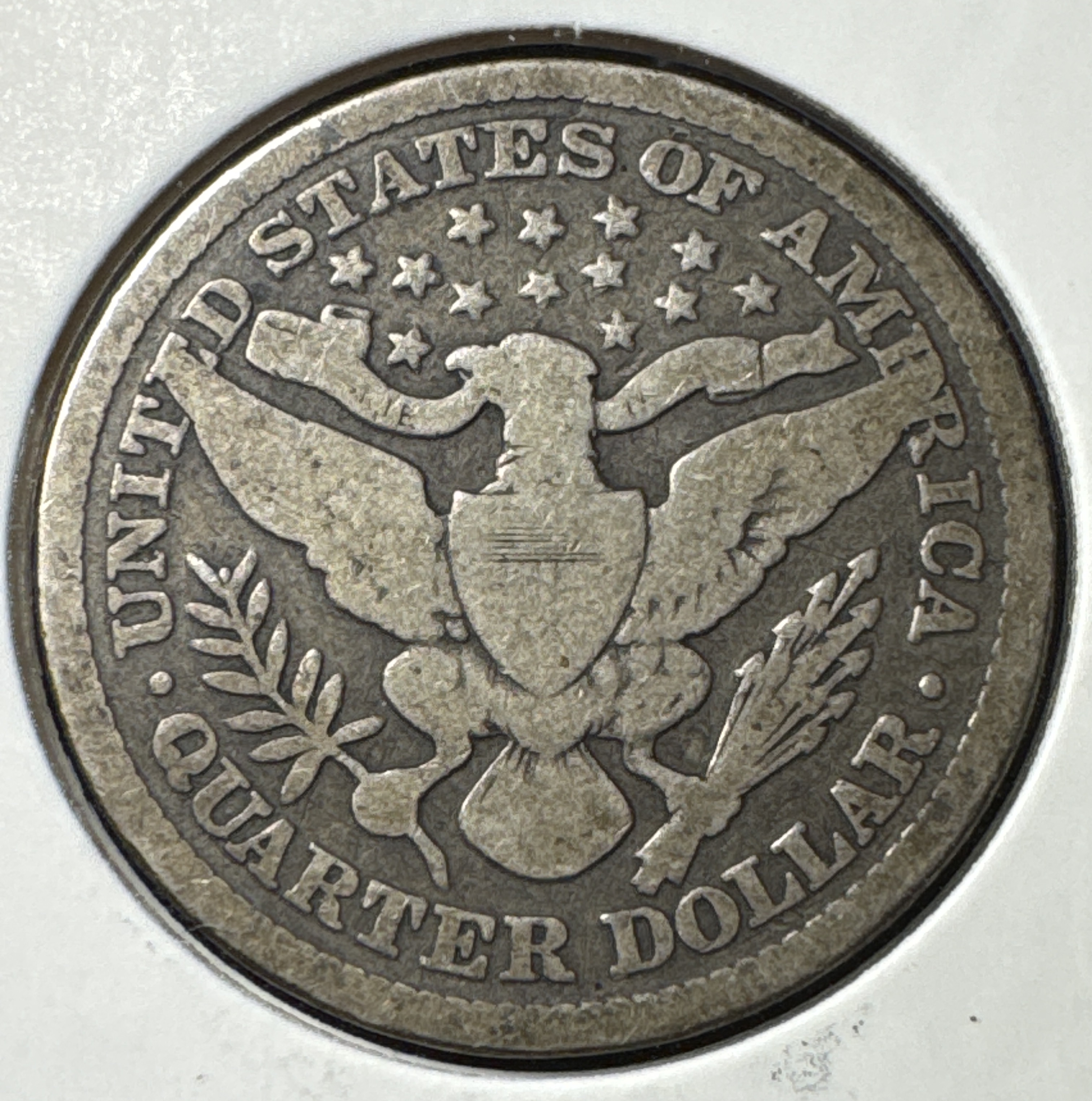 1895-P Barber Quarter Ungraded — back