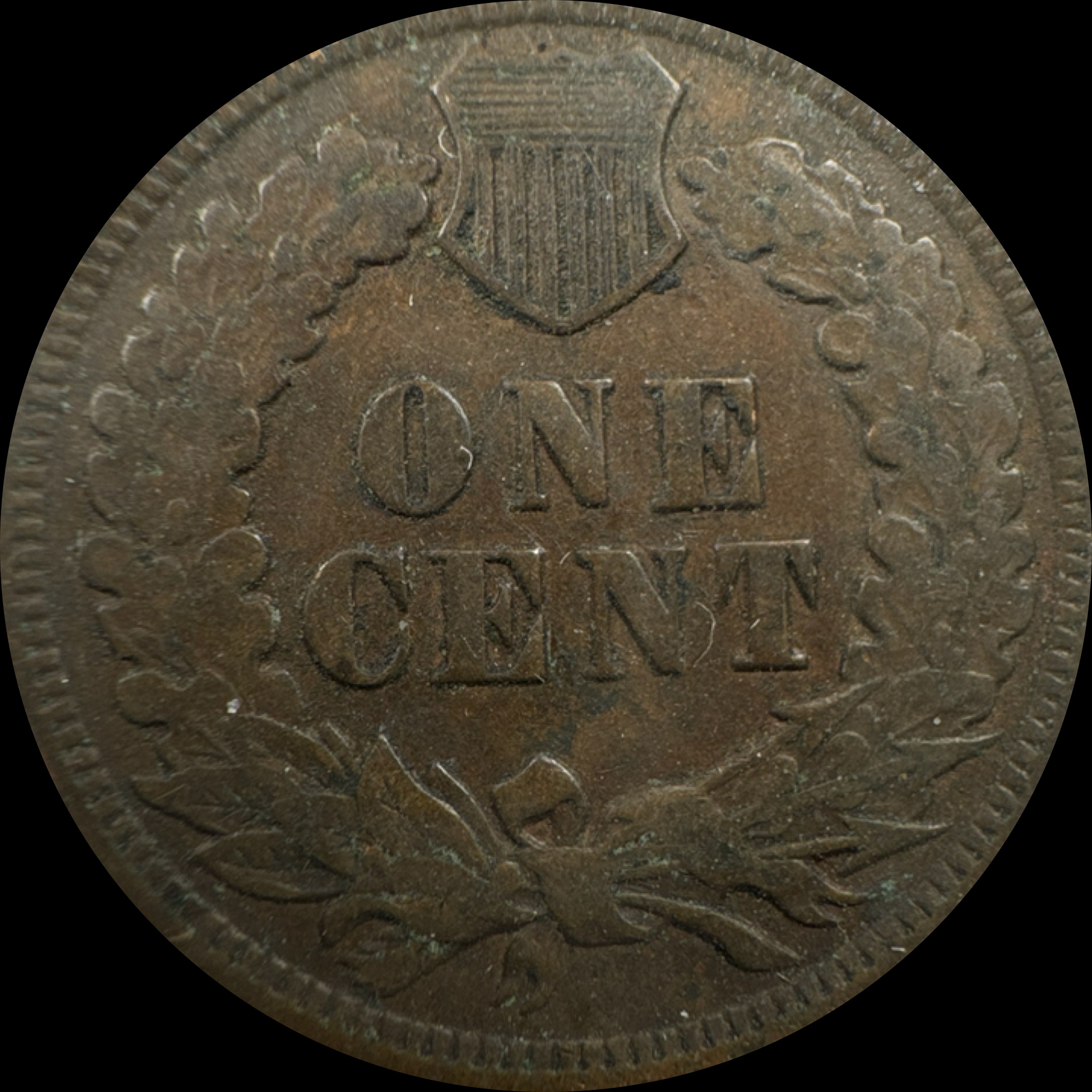 1904-P Indian Head Cent Ungraded — back