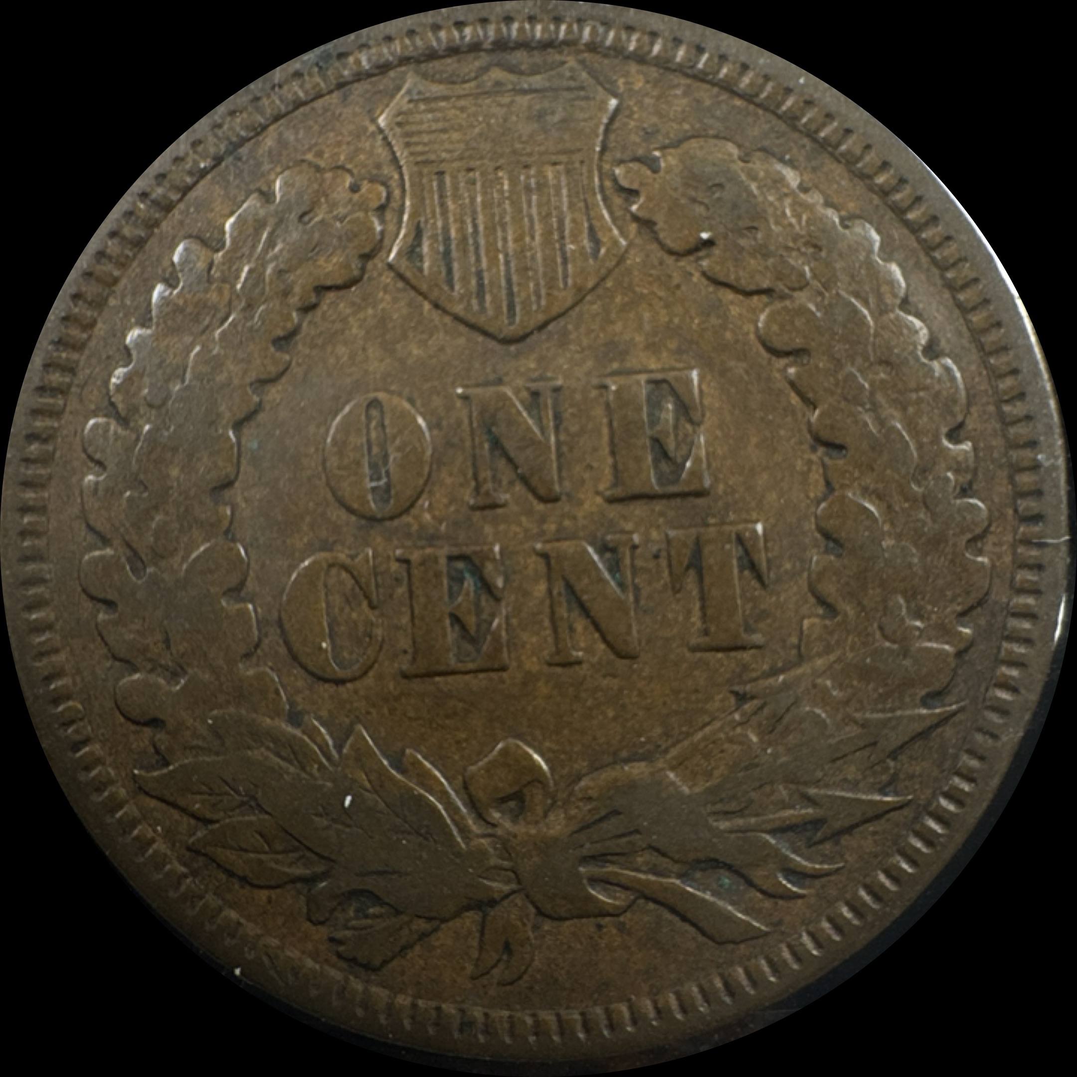 1890-P Indian Head Cent Ungraded — back