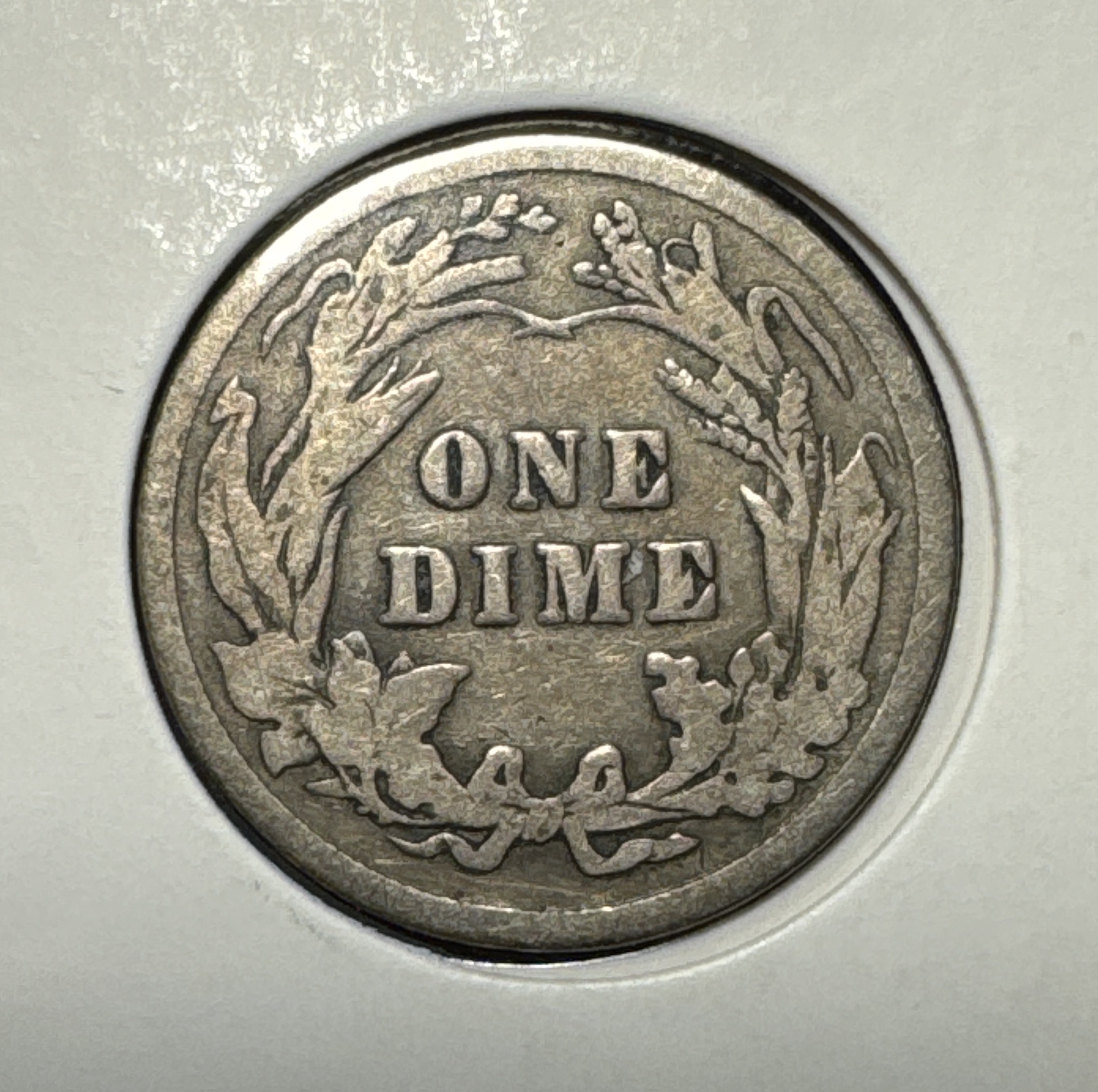 1913-P Barber Dime Ungraded — back