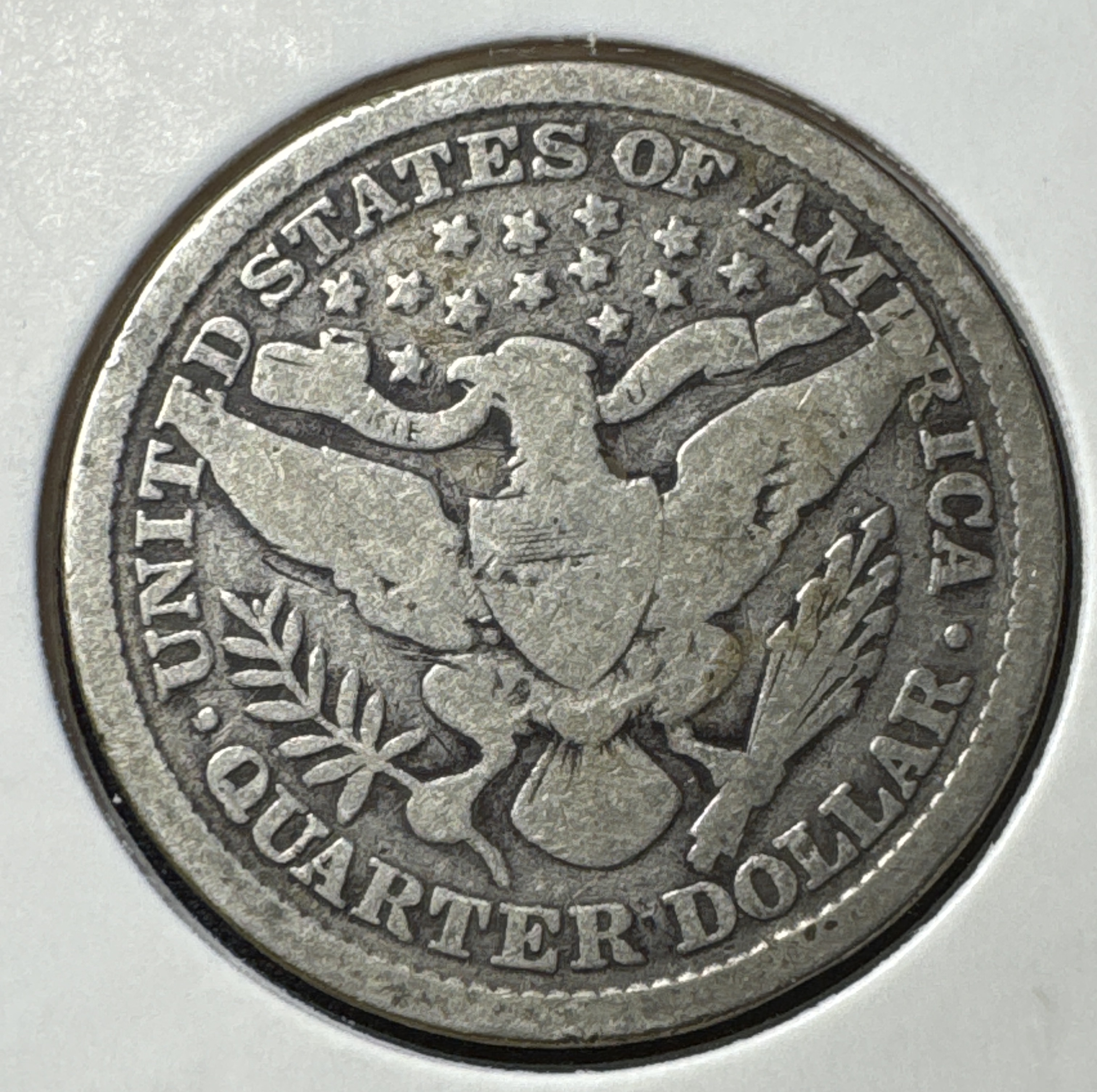 1896-P Barber Quarter Ungraded — back