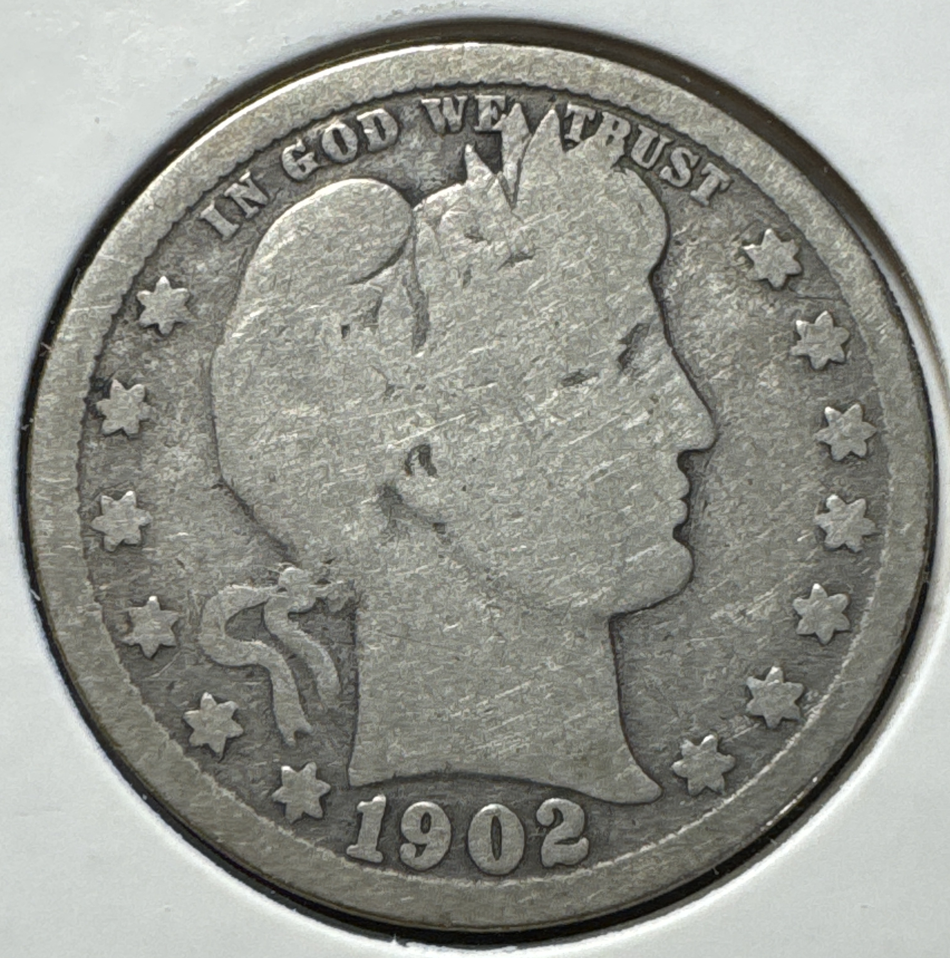 1902-P Barber Quarter Ungraded