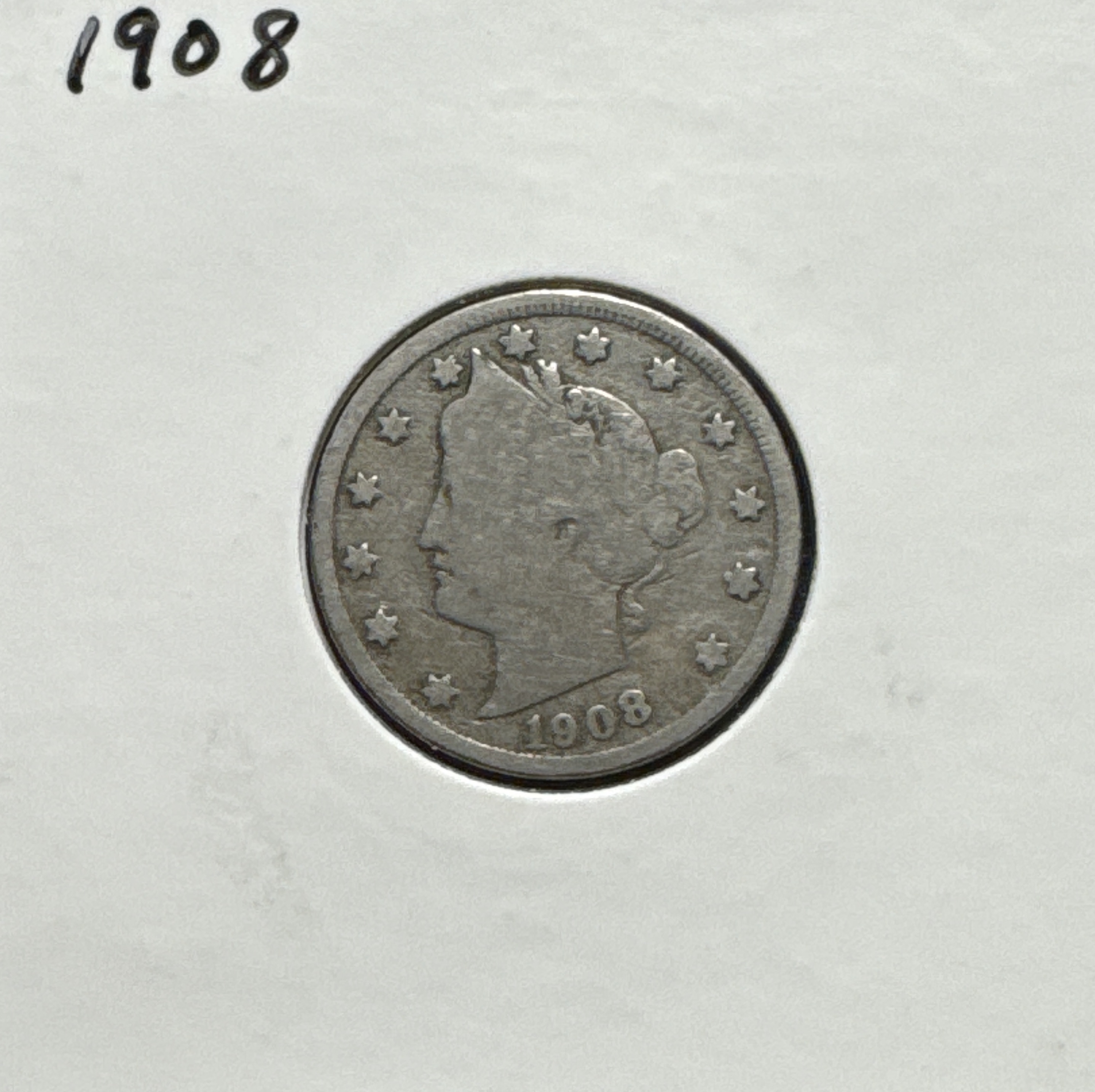 1908-P Liberty V Nickel Ungraded