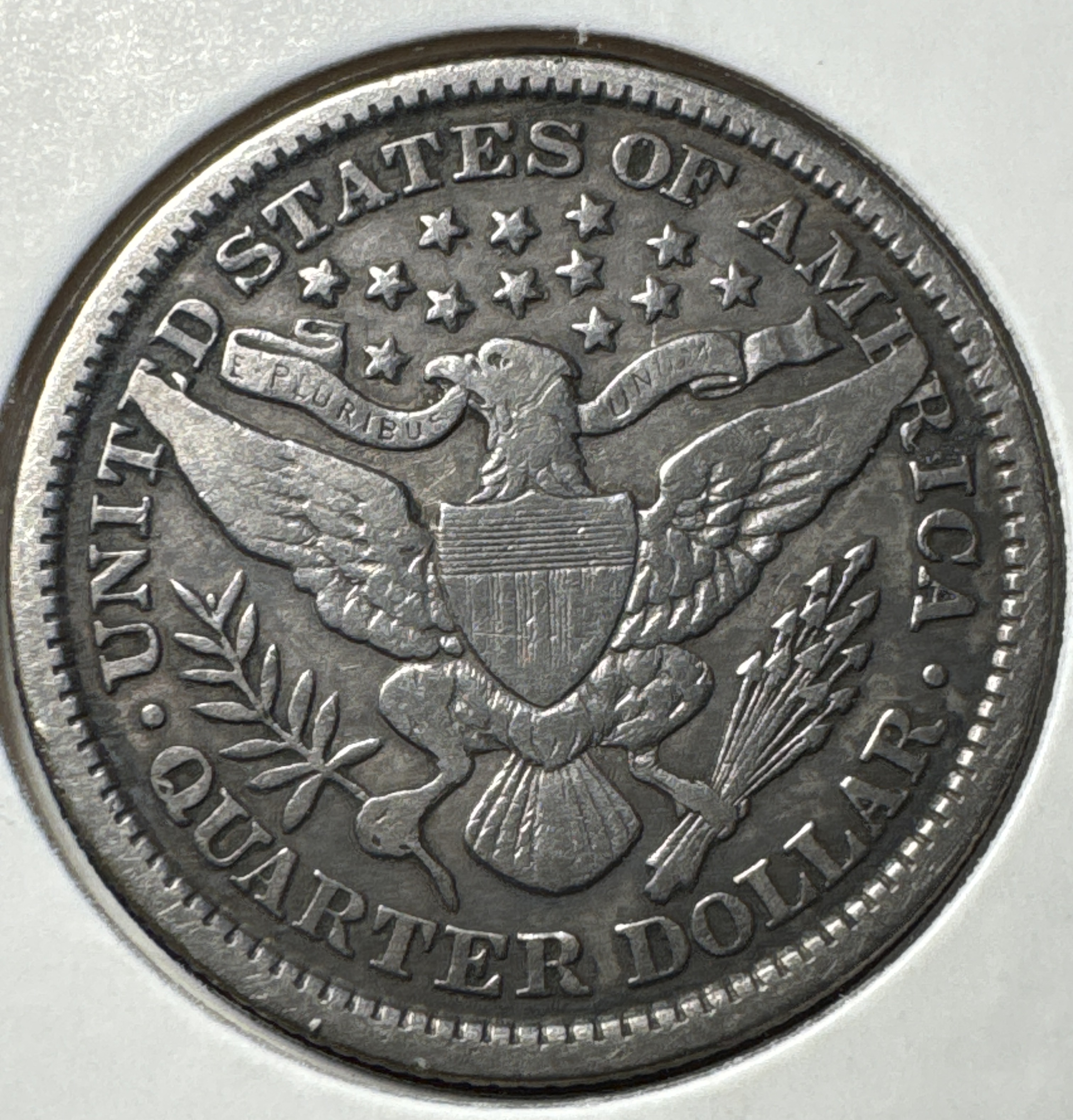 1894-P Barber Quarter Ungraded — back