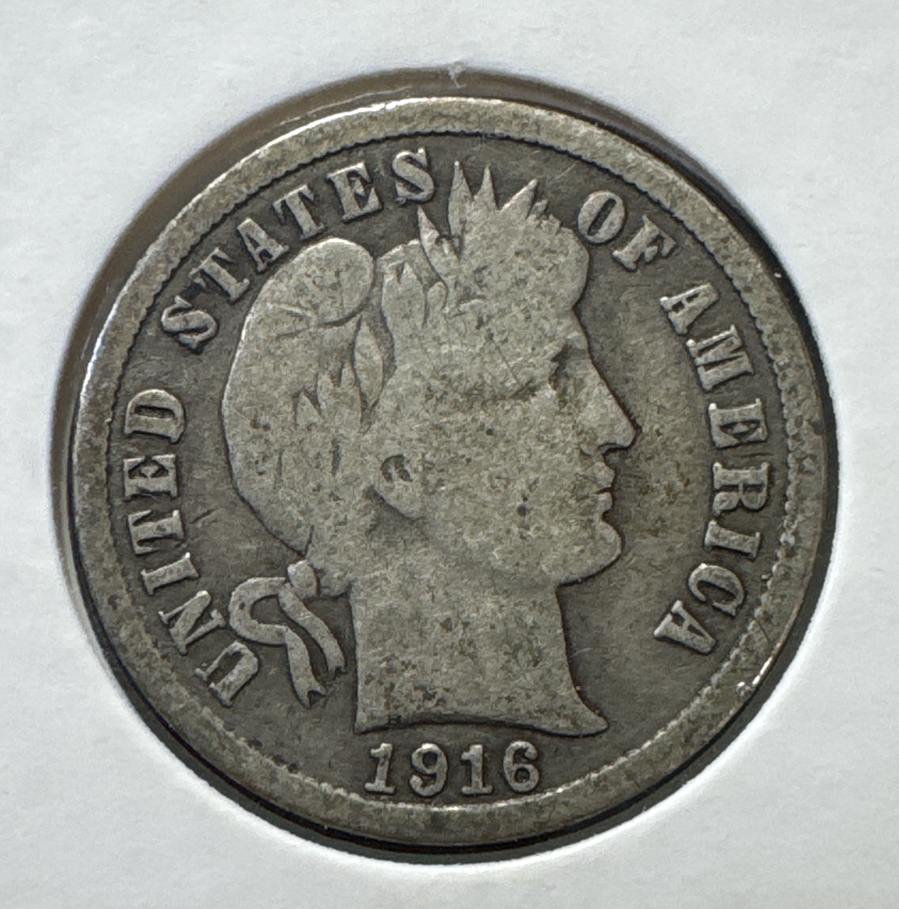 1916-P Barber Dime Ungraded