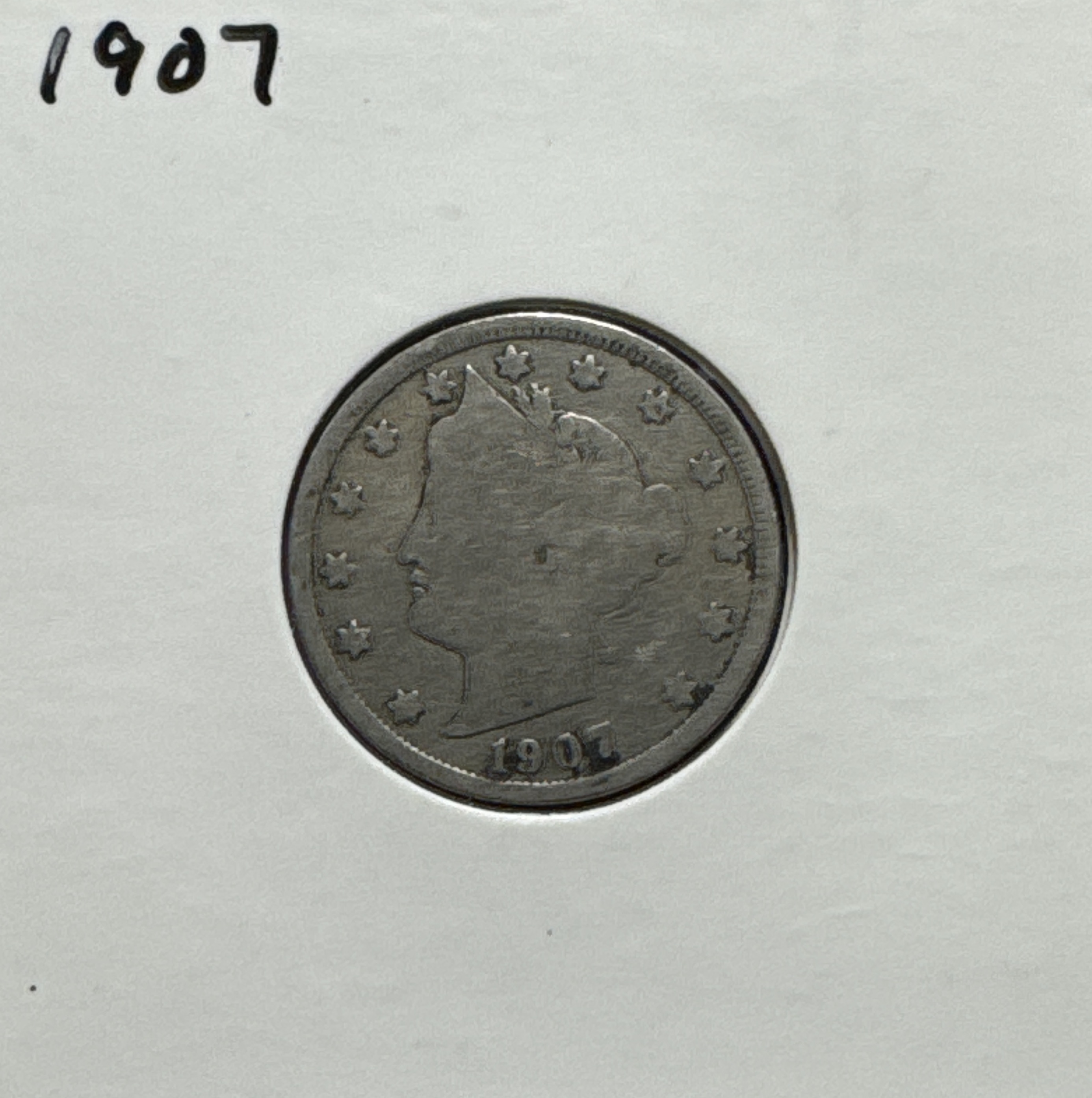 1907-P Liberty V Nickel Ungraded