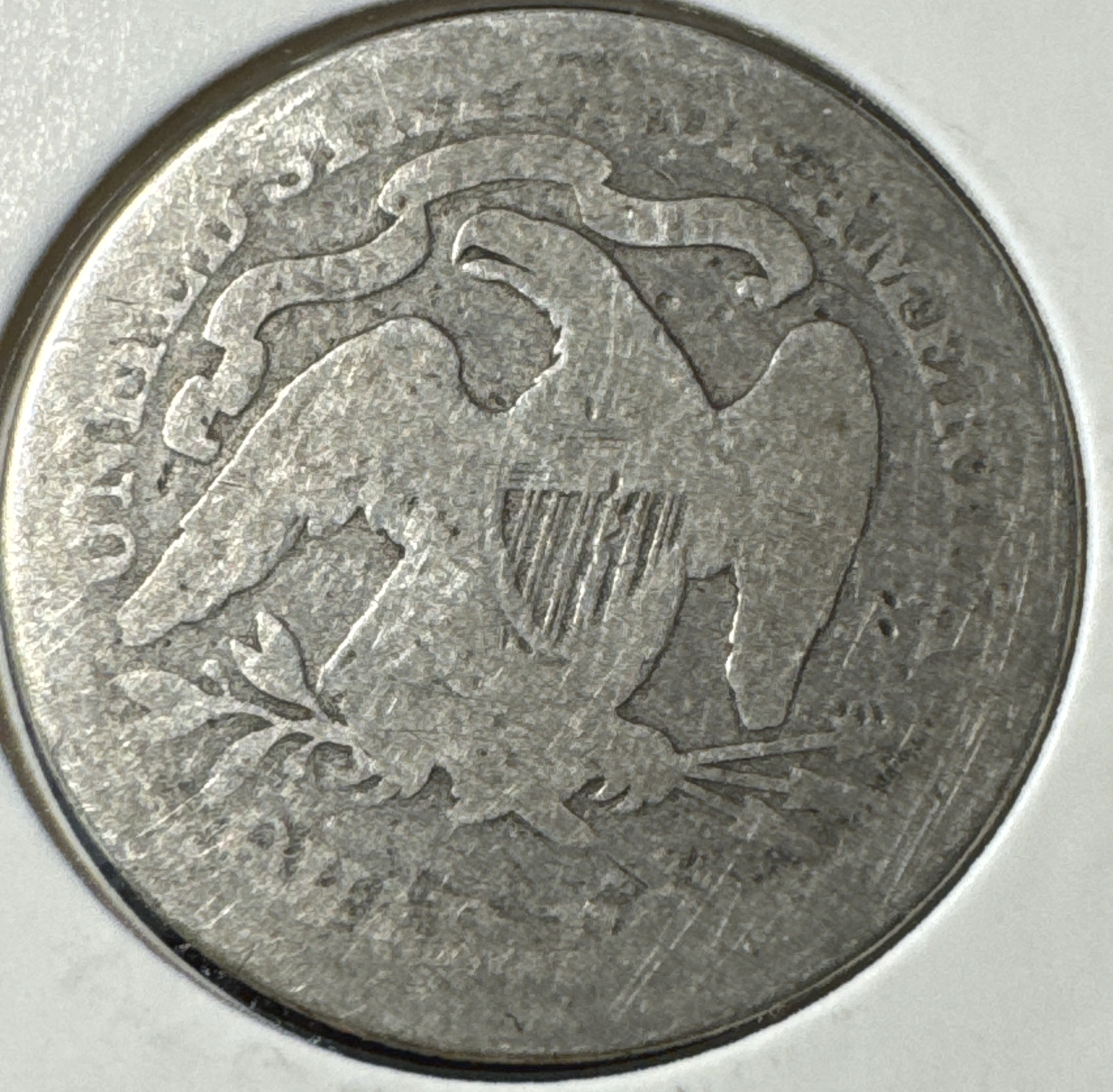 1876-P Seated Liberty Quarter Ungraded — back