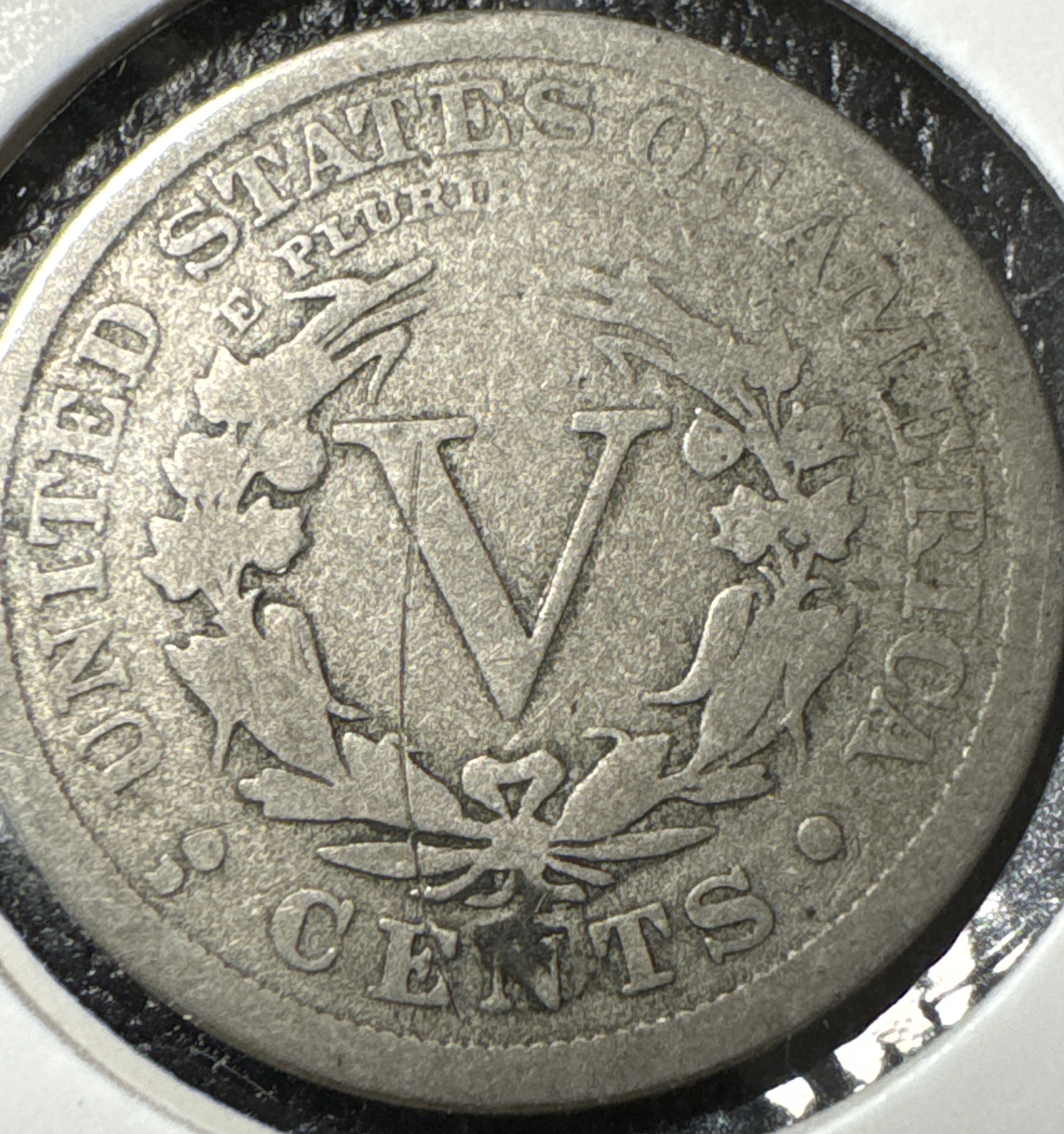 1912-D Liberty V Nickel Ungraded — back