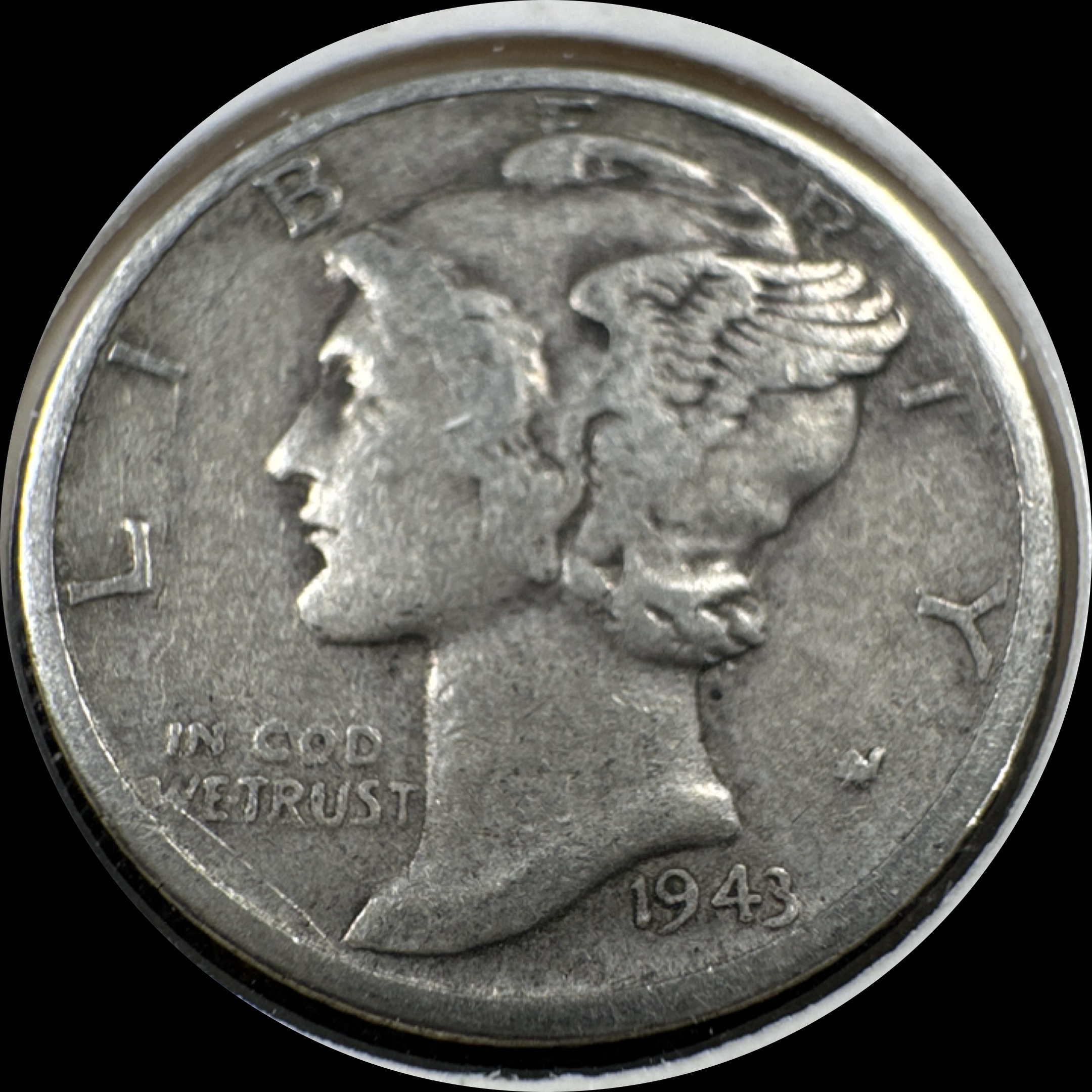1943-D Mercury Dime Ungraded