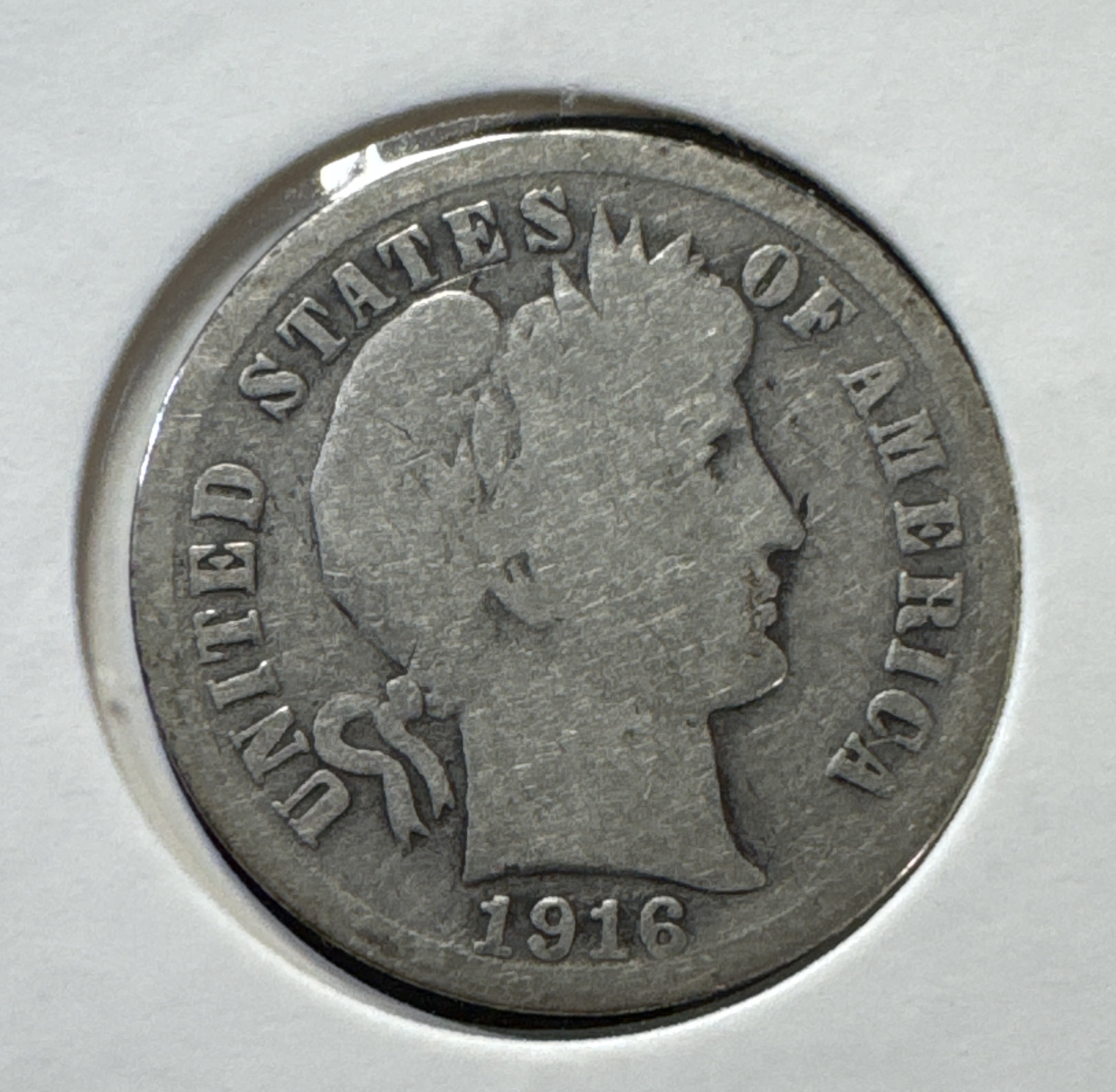 1916-S Barber Dime Ungraded