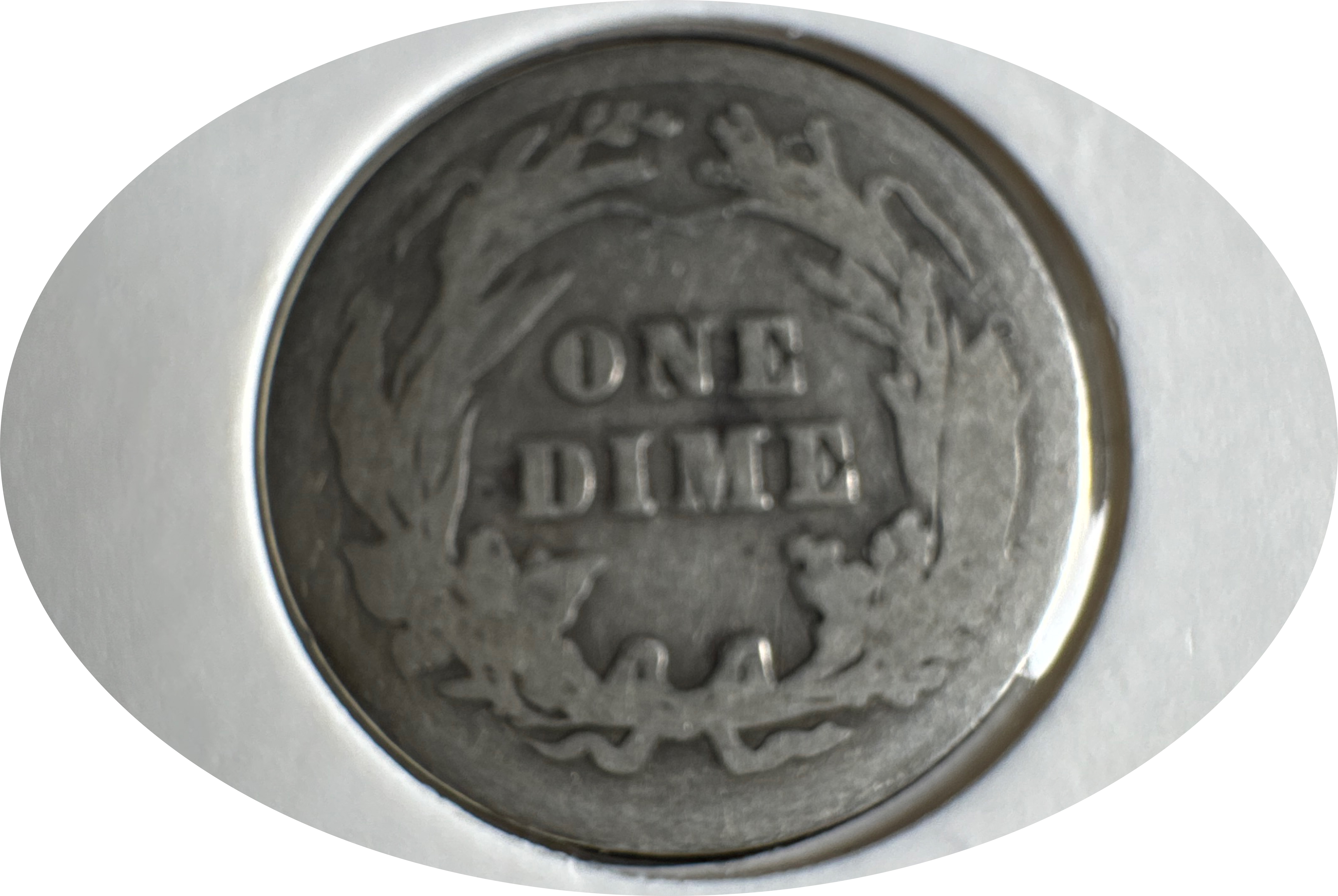 1912-P Barber Dime Ungraded — back