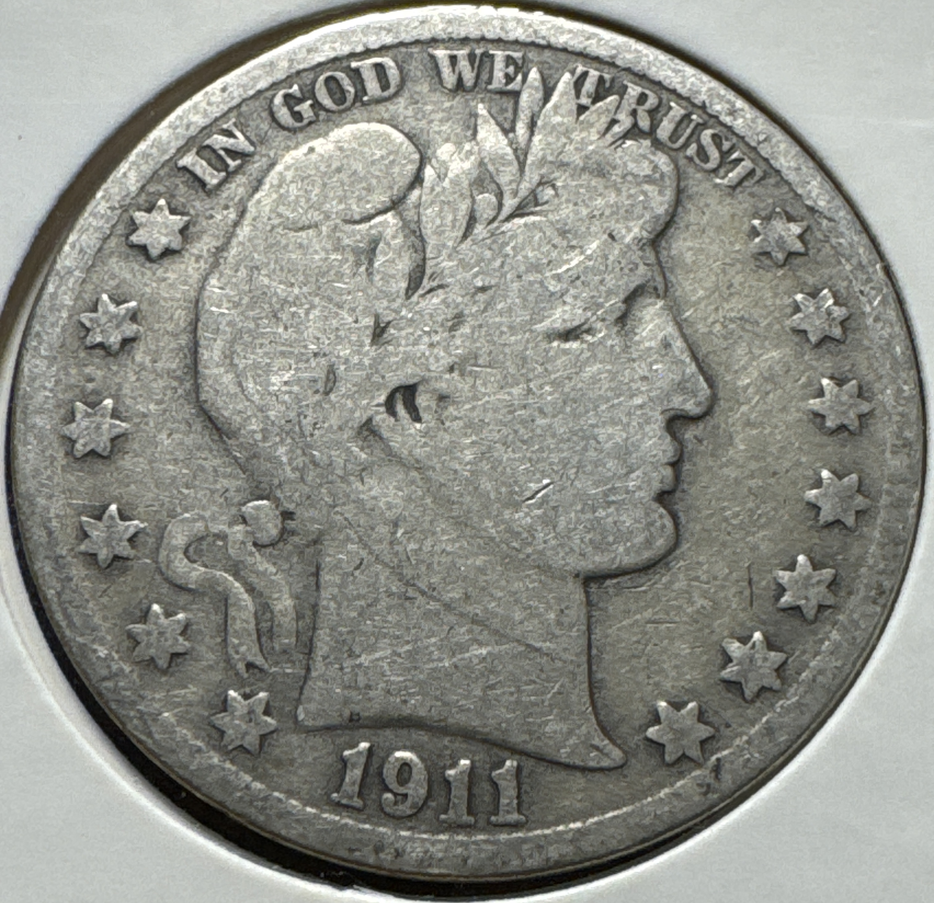 1911-S Barber Half Dollar Ungraded