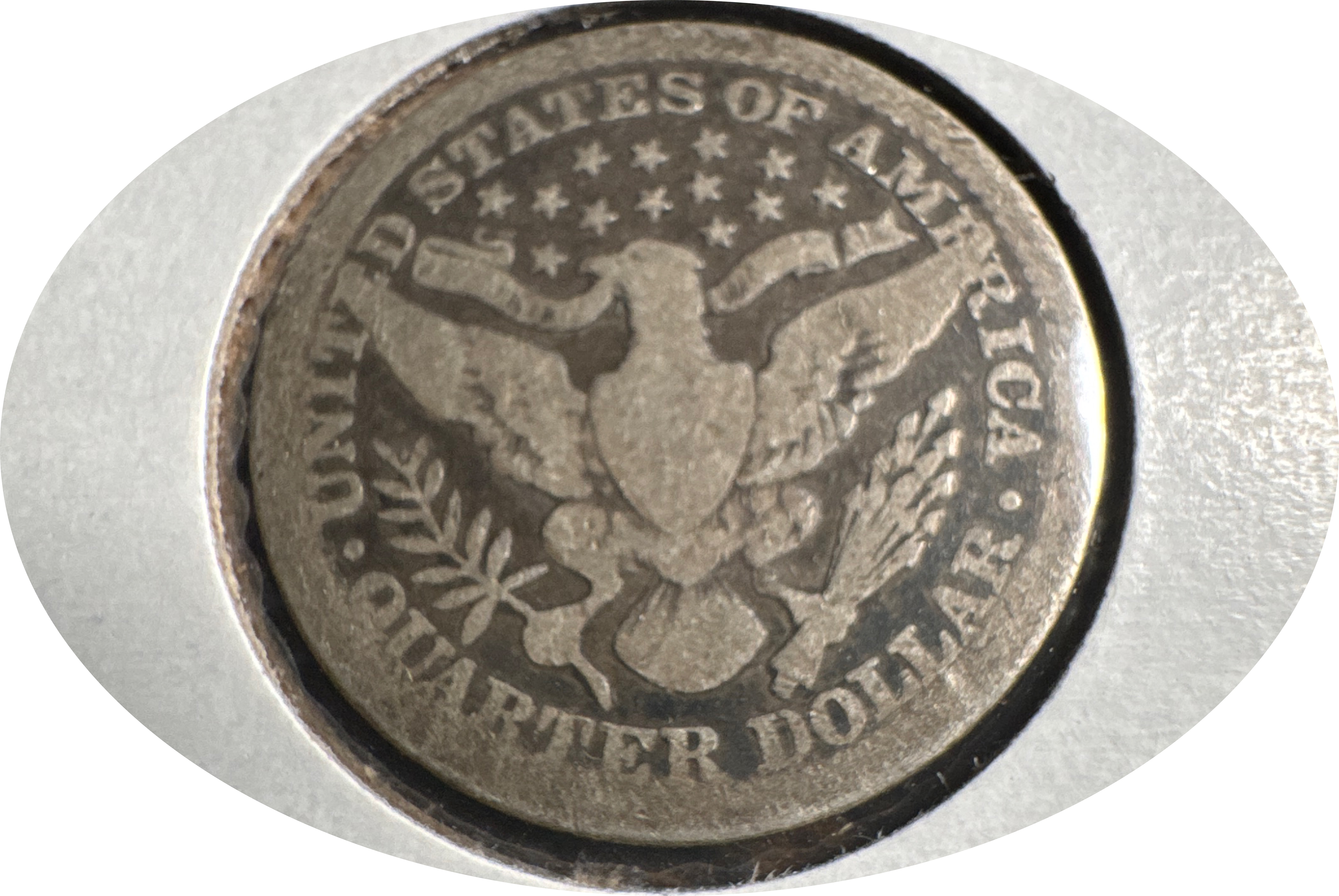 1902-P Barber Quarter Ungraded — back