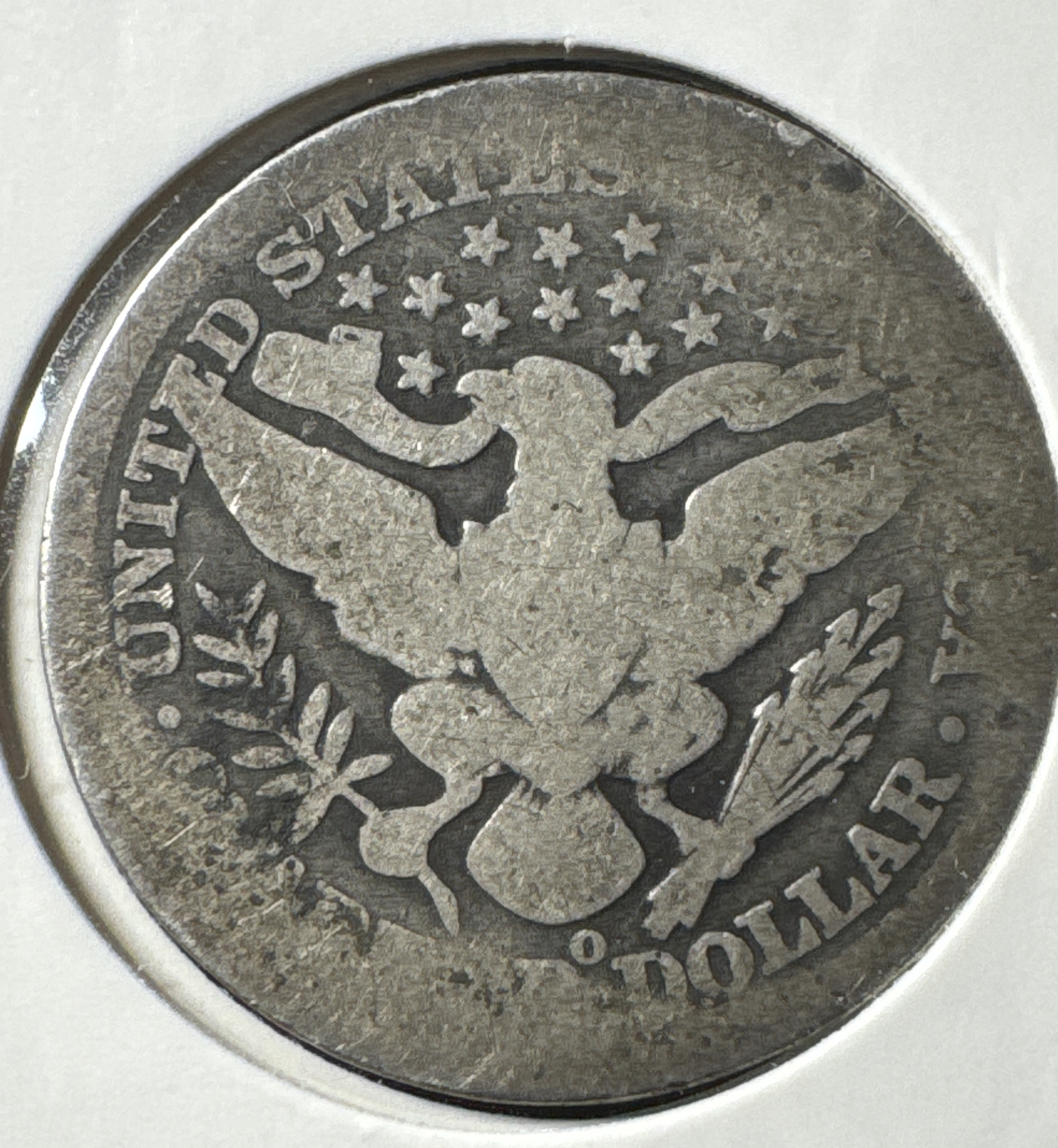 1898-O Barber Quarter Ungraded — back