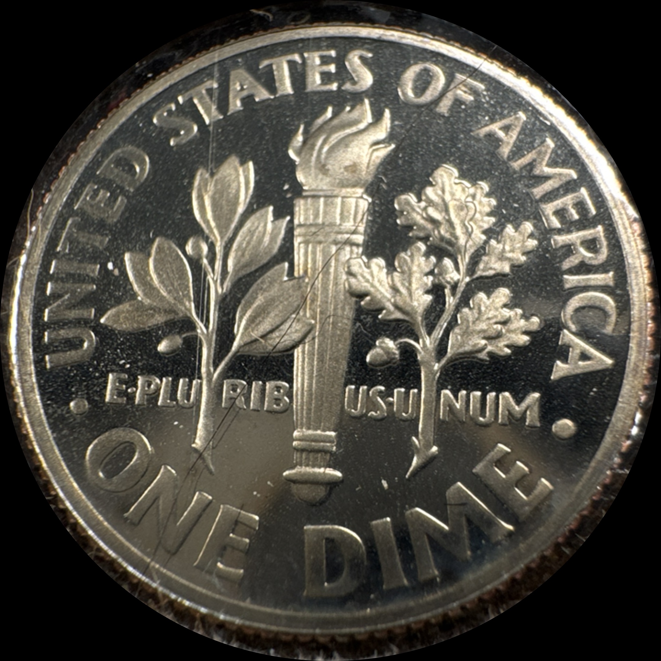 2009-S Roosevelt Dime Ungraded — back