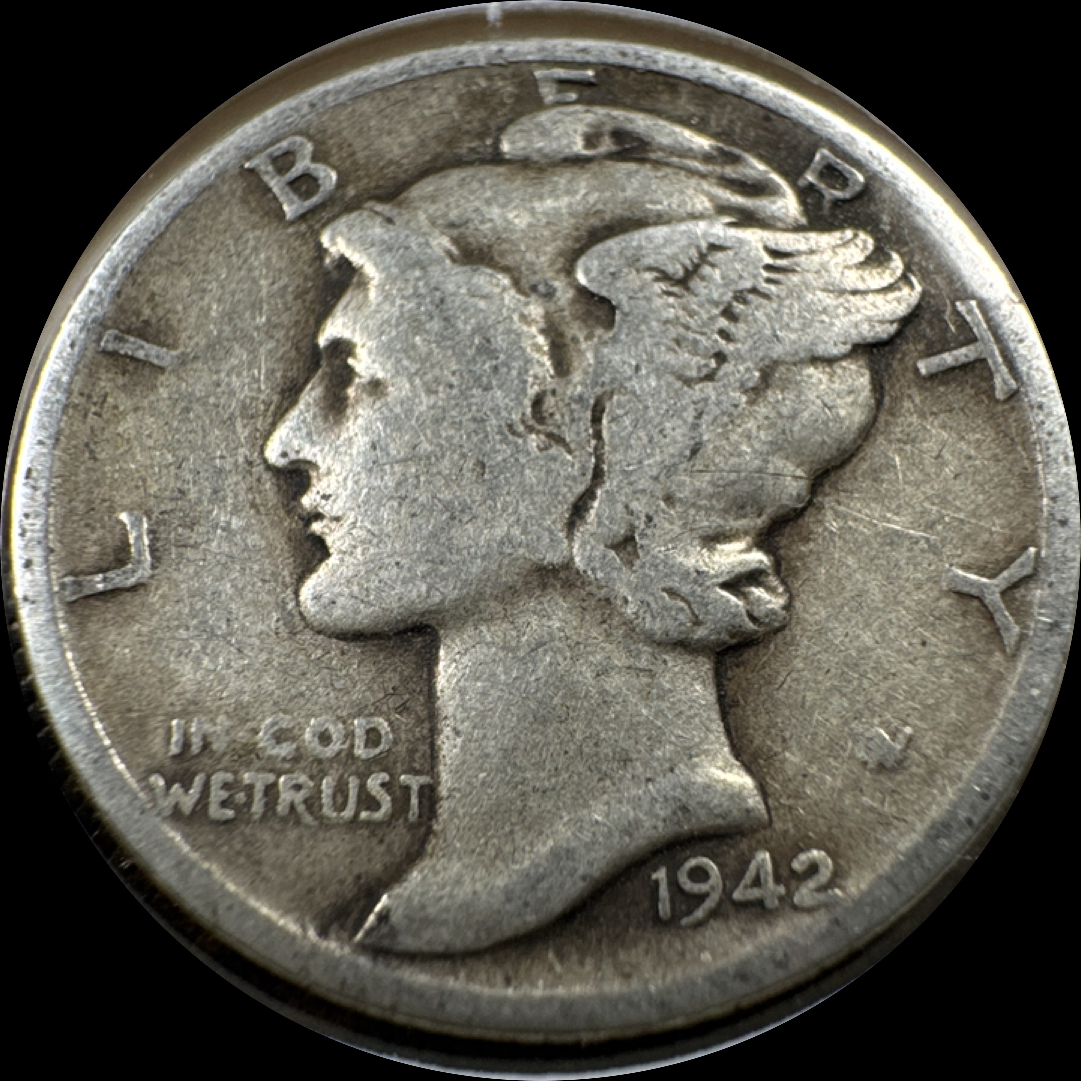 1942-P Mercury Dime Ungraded