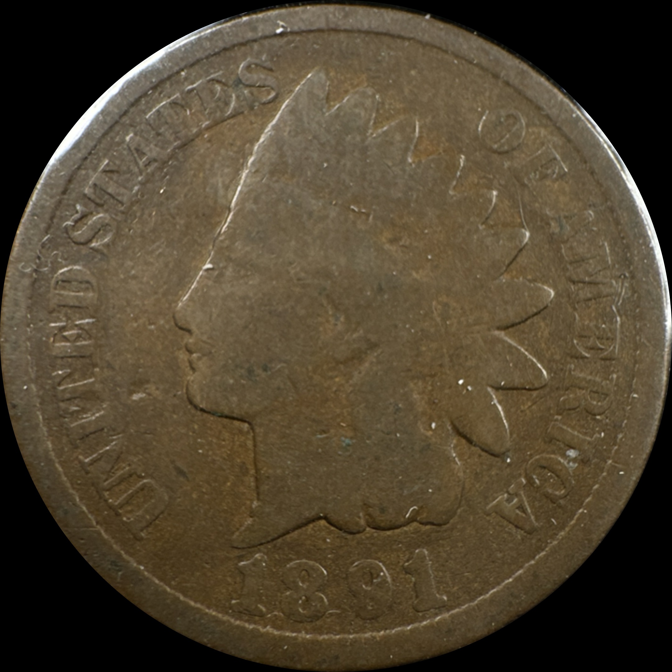 1891-P Indian Head Cent Ungraded