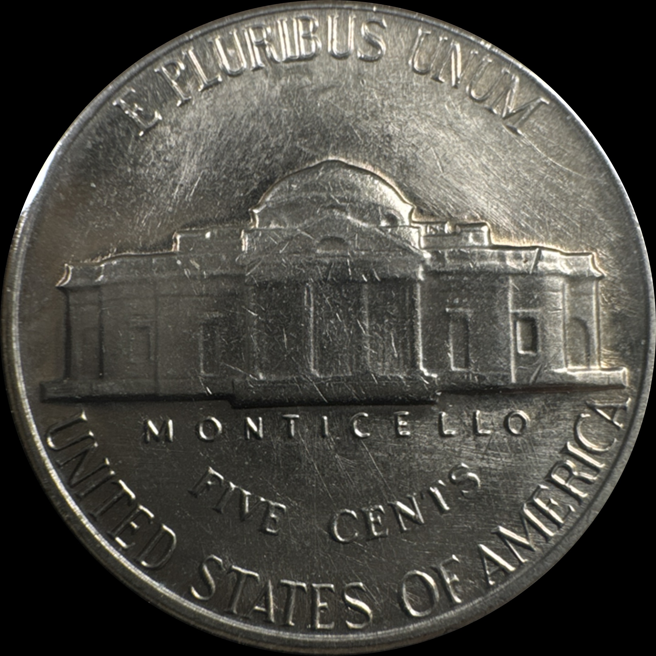 1968-S Jefferson Nickel Ungraded — back