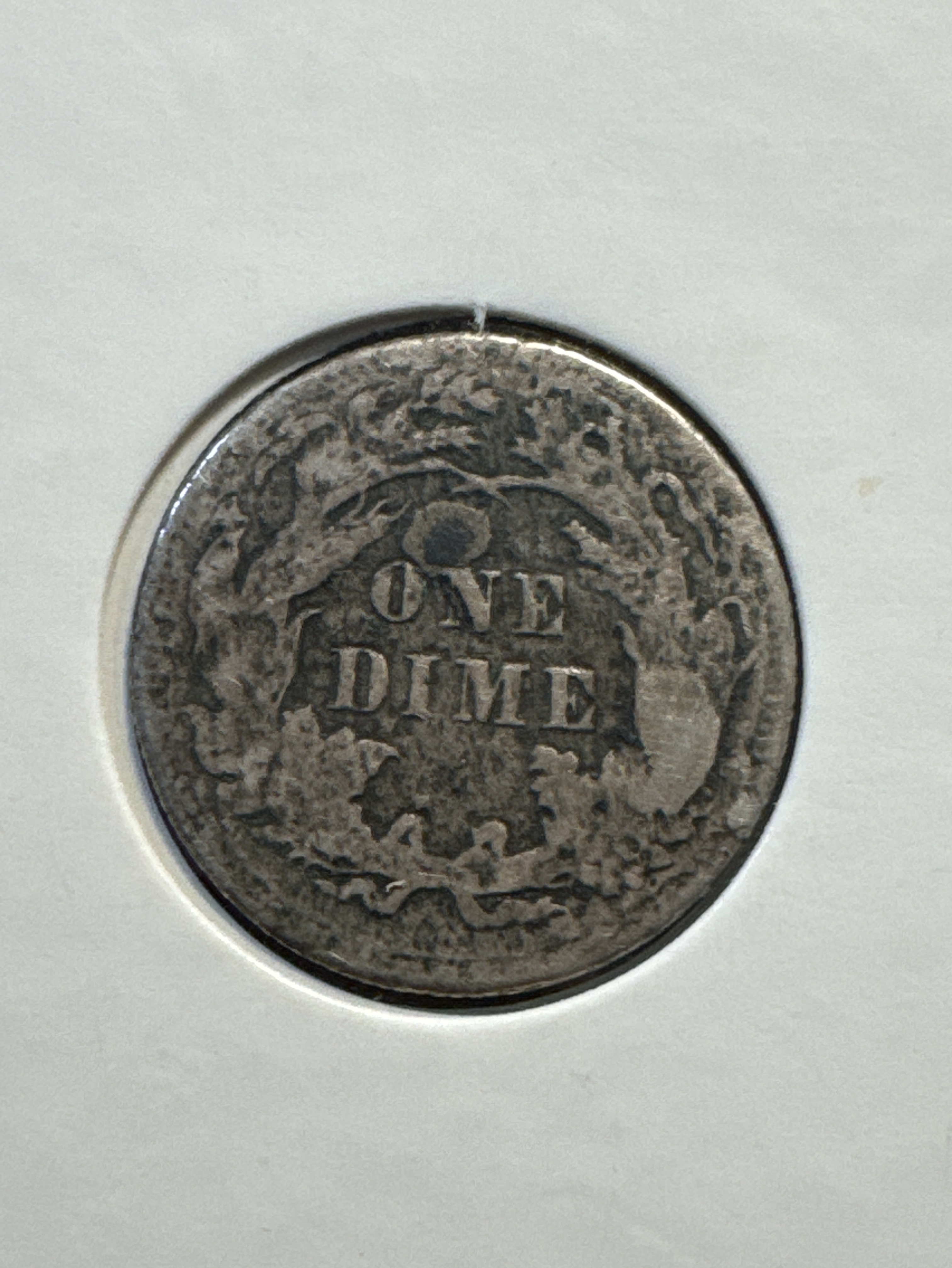 1889 Liberty Seated Dime Ungraded — back