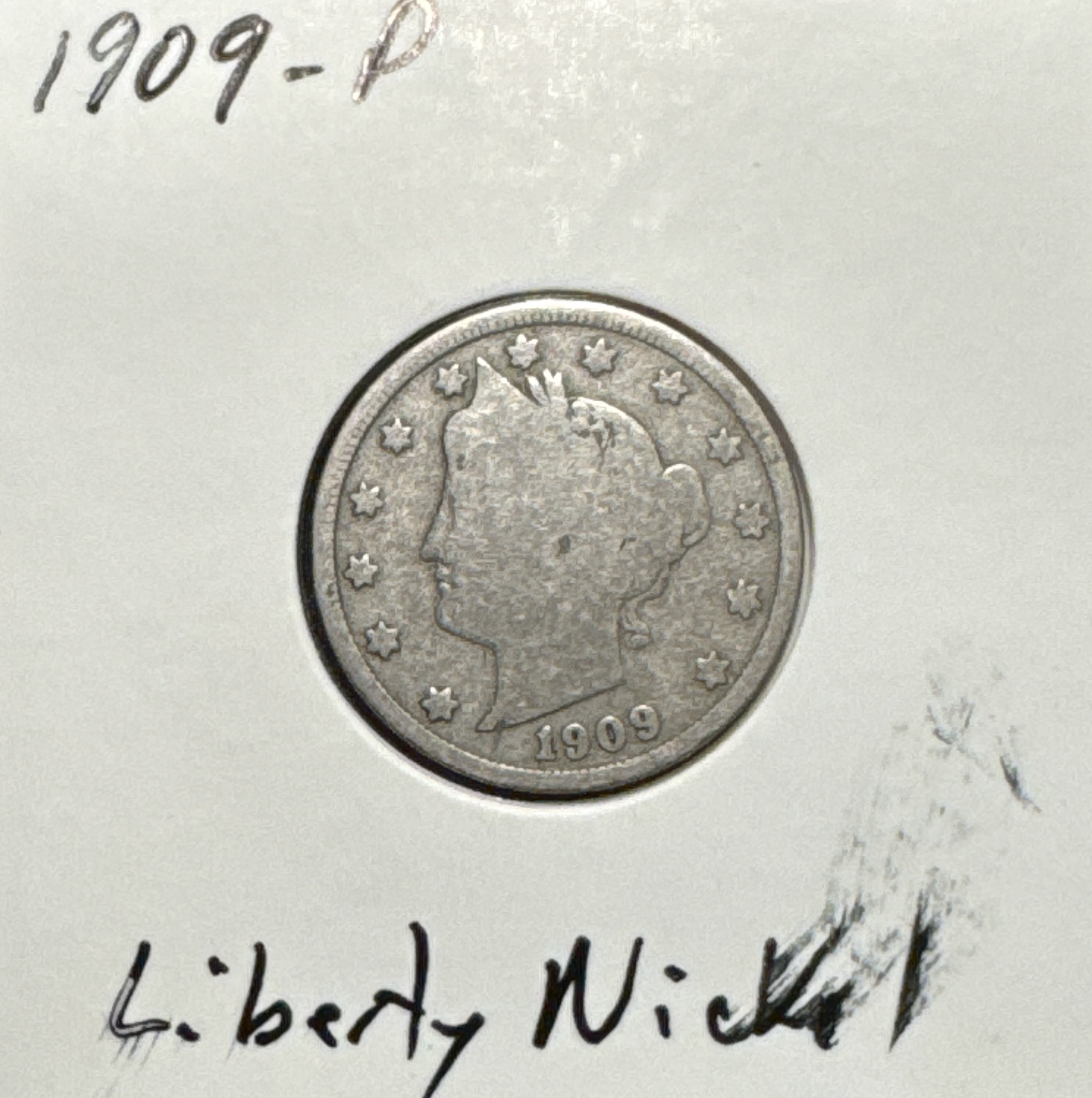 1909-P Liberty V Nickel Ungraded