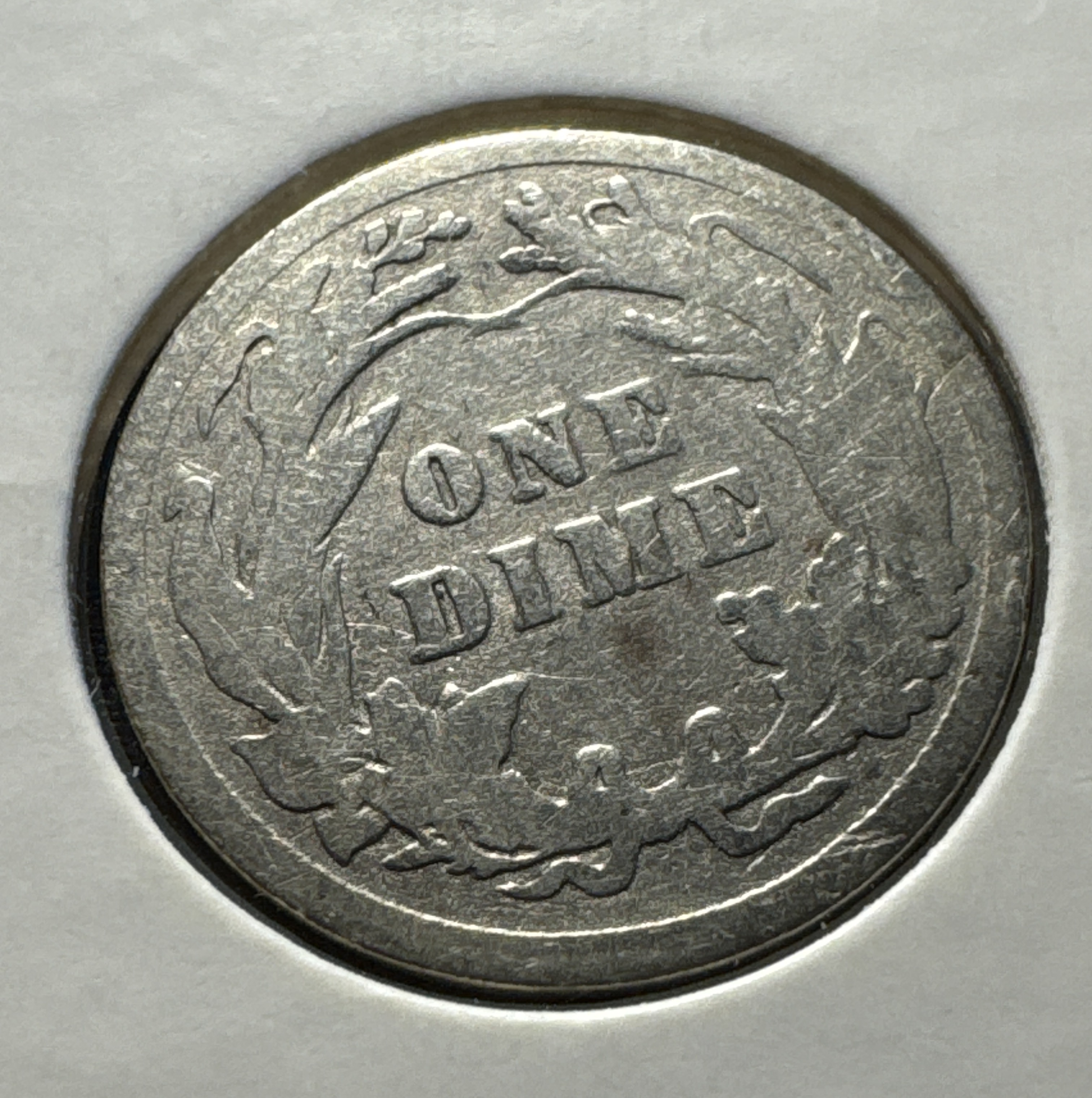 1914-P Barber Dime Ungraded — back