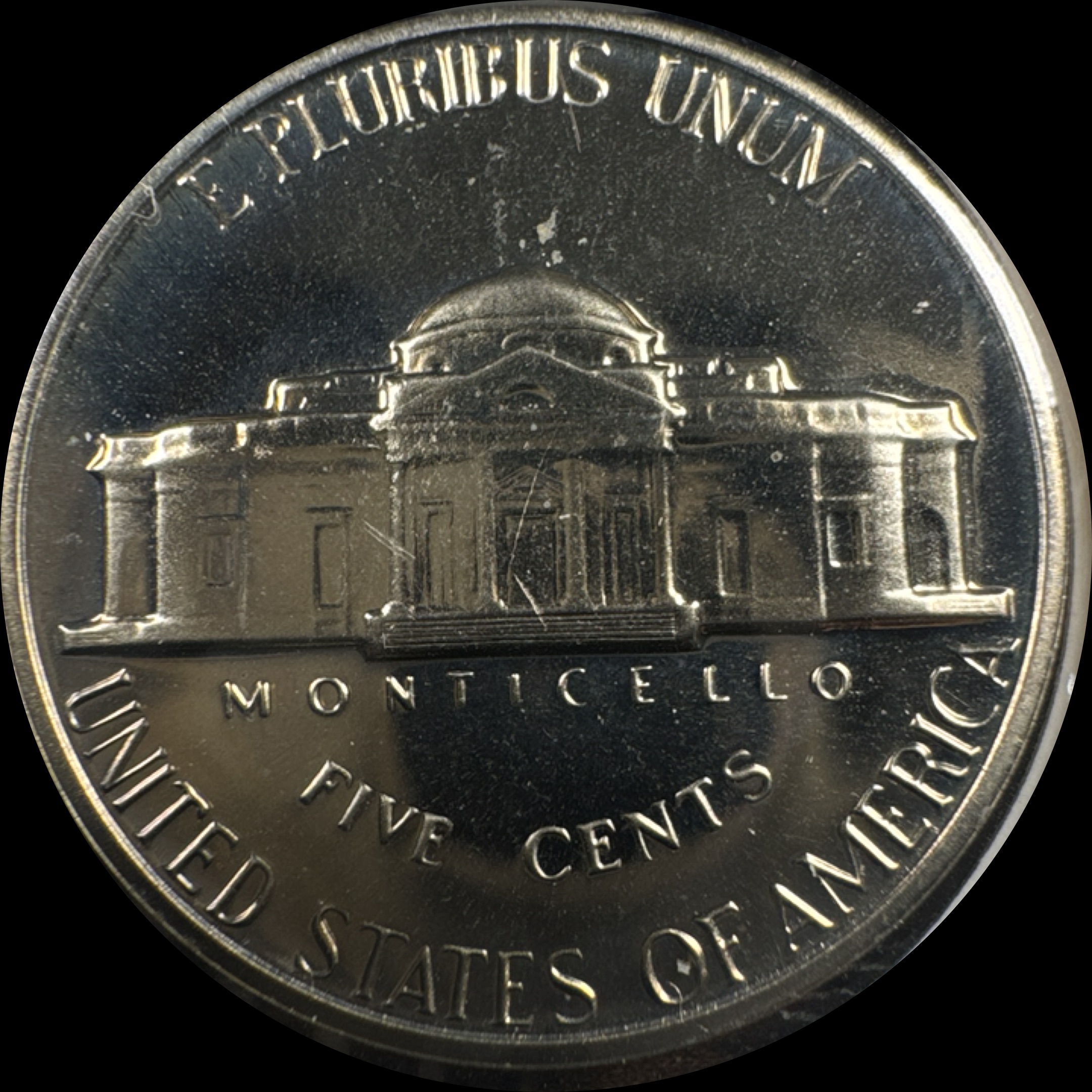 1968-S Jefferson Nickel Ungraded — back