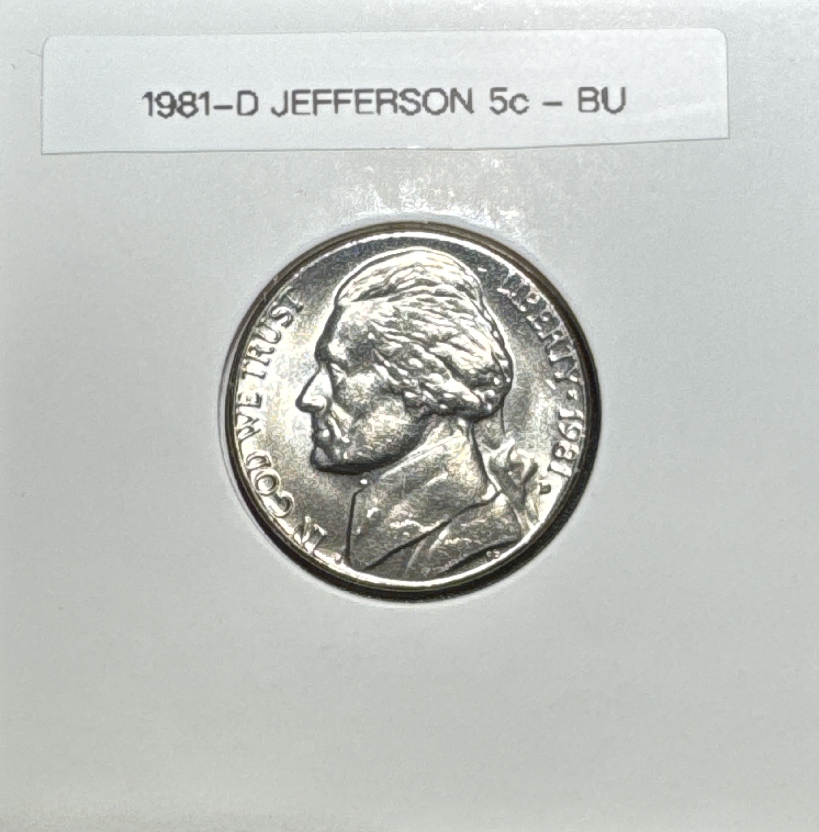 1981-D Jefferson Nickel Ungraded