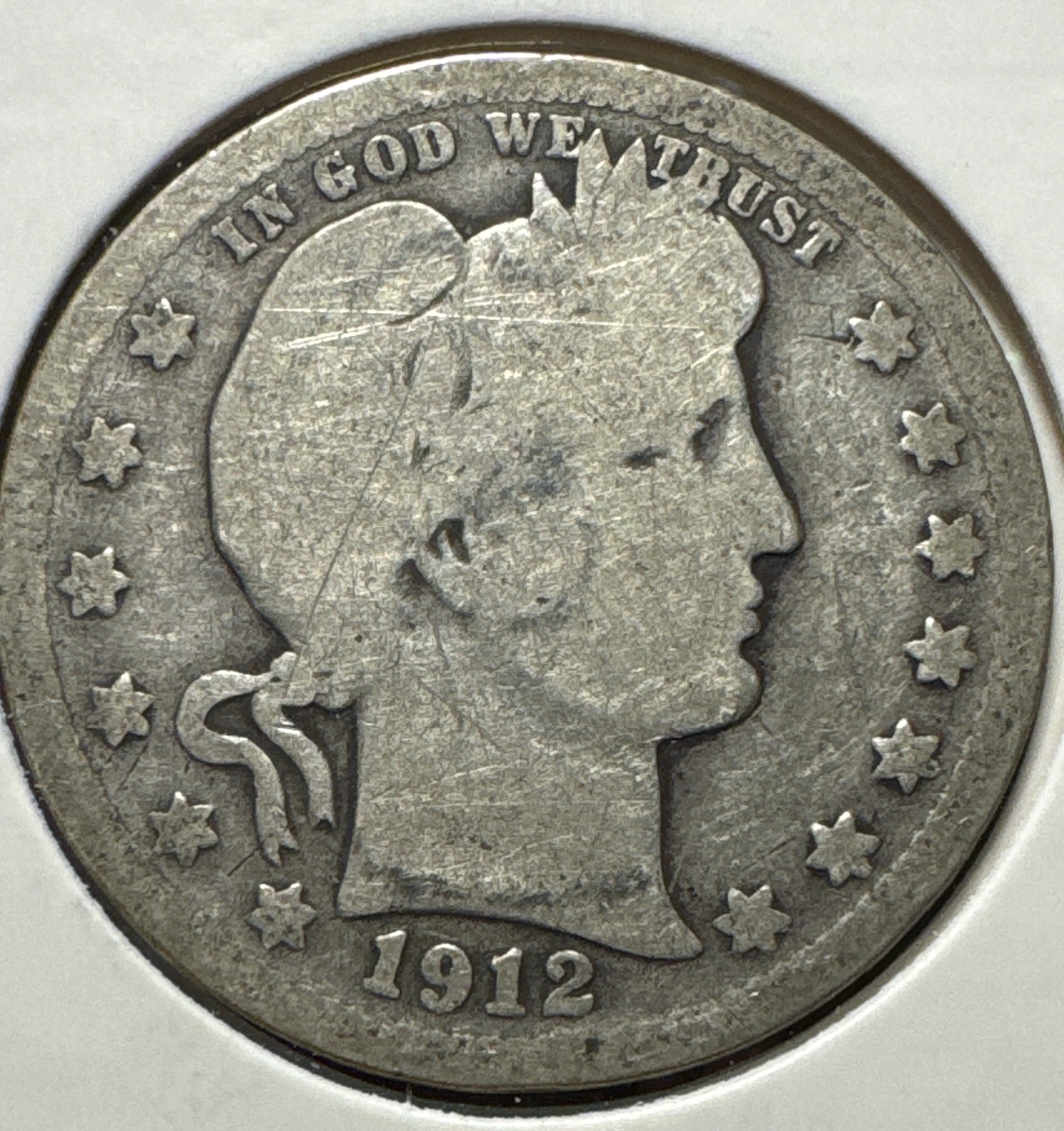 1912-P Barber Quarter Ungraded