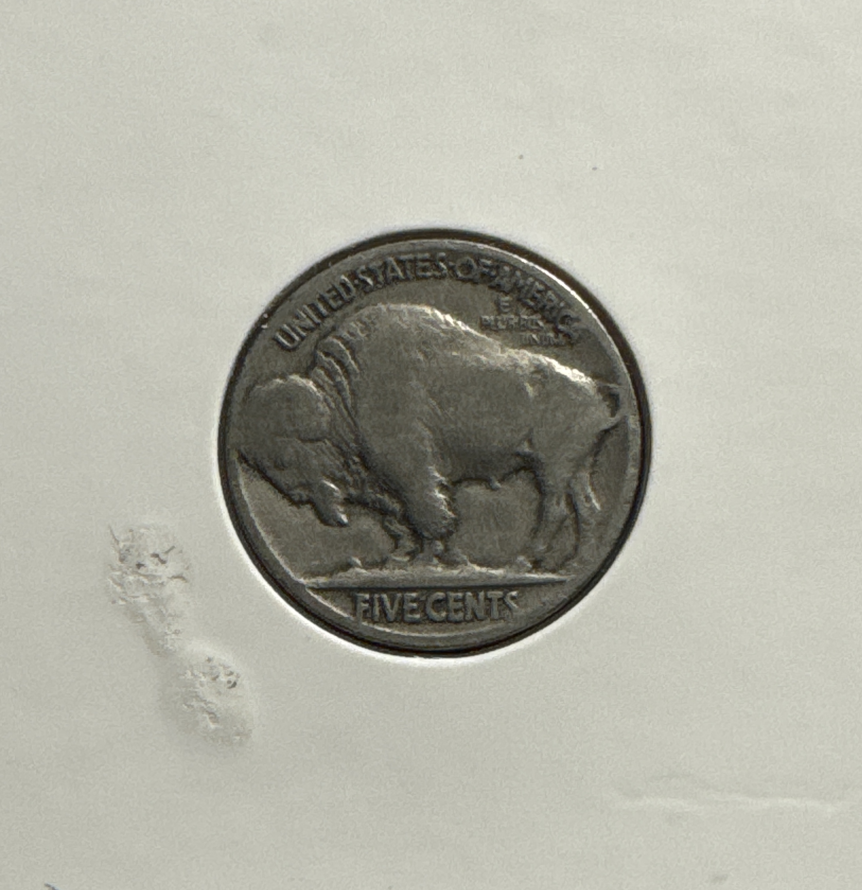 1916-P Buffalo Nickel Ungraded — back