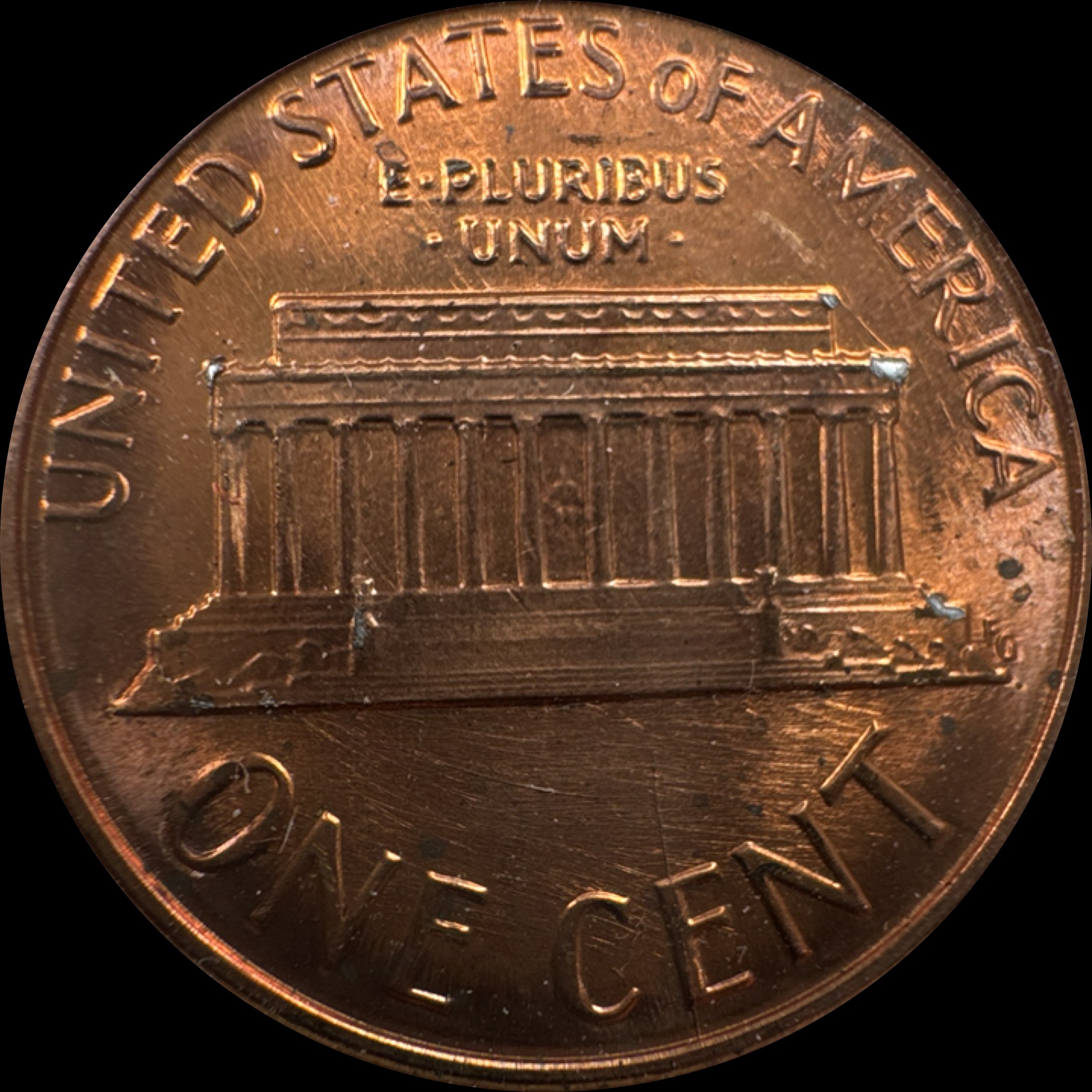 1986-P Lincoln Cent Ungraded — back