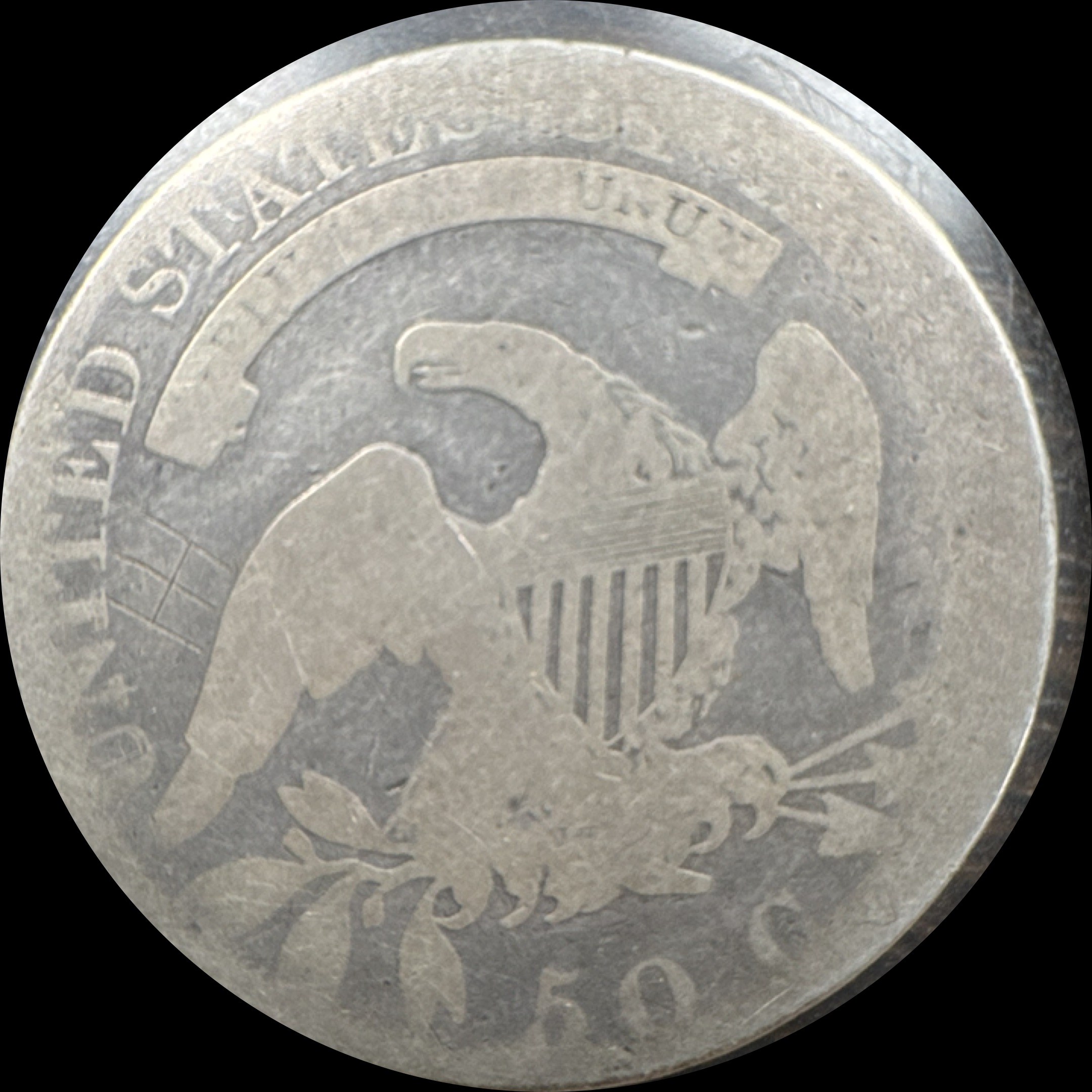 1819-P Capped Bust Half Dollar Ungraded — back