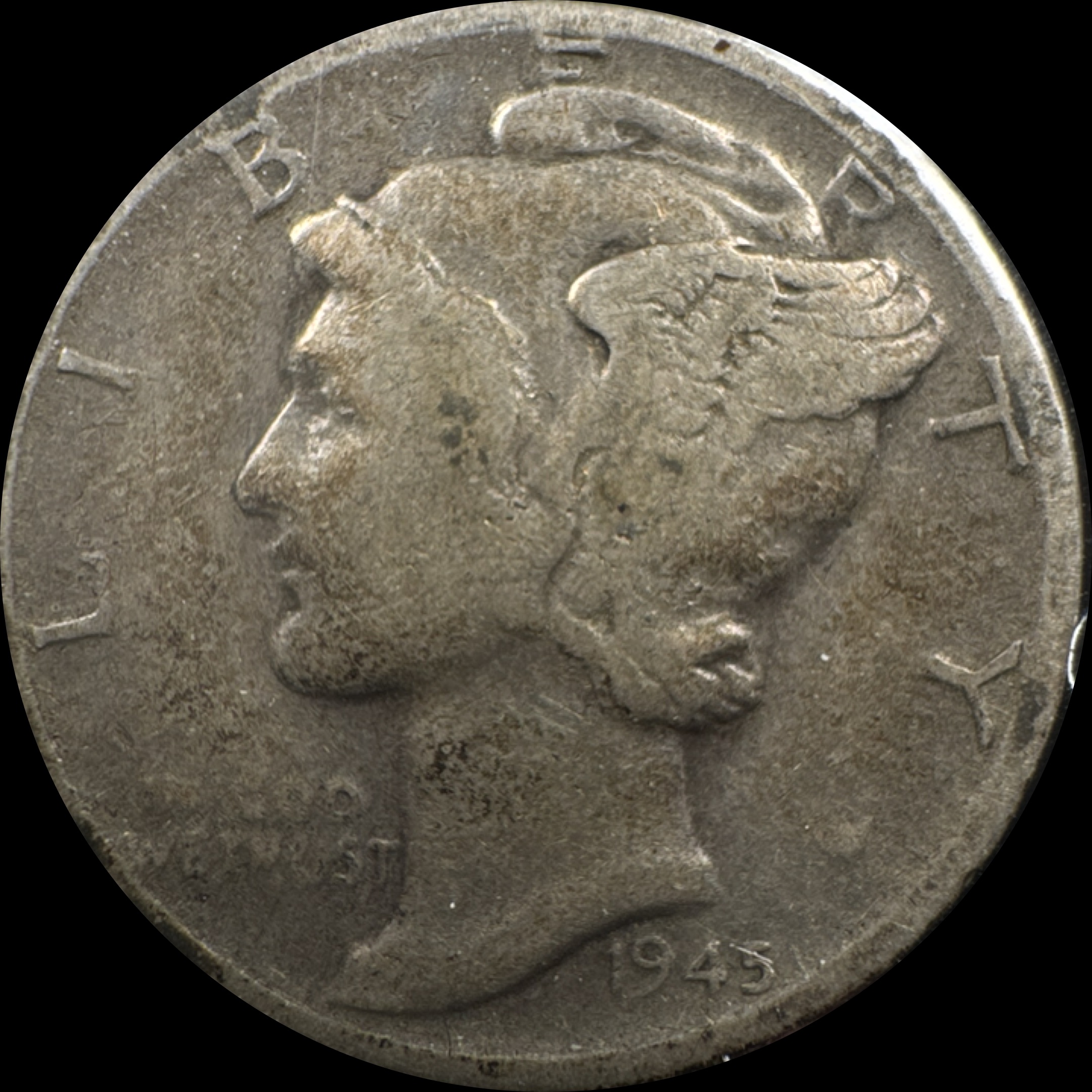 1945-D Mercury Dime Ungraded