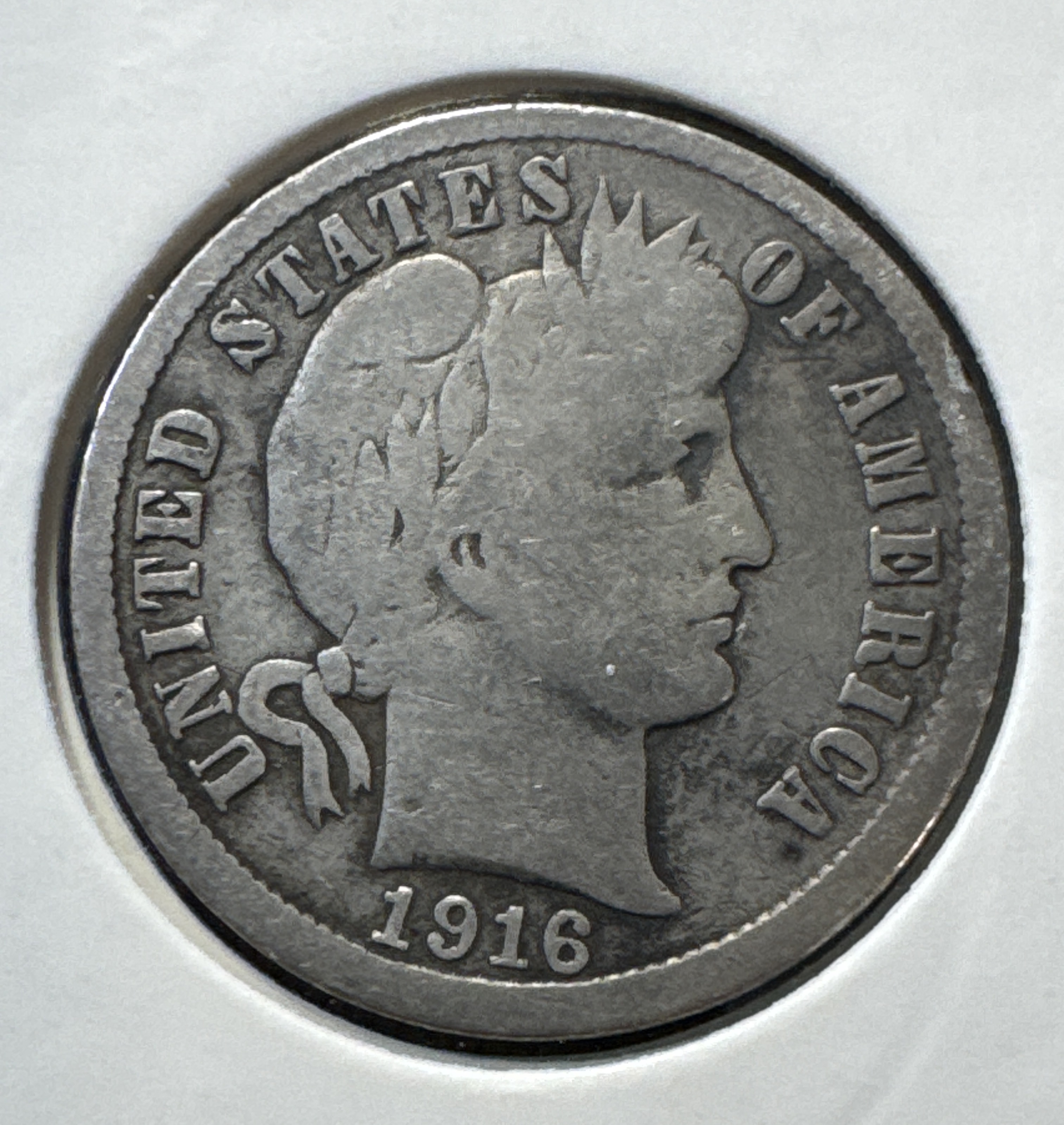 1916-P Barber Dime Ungraded