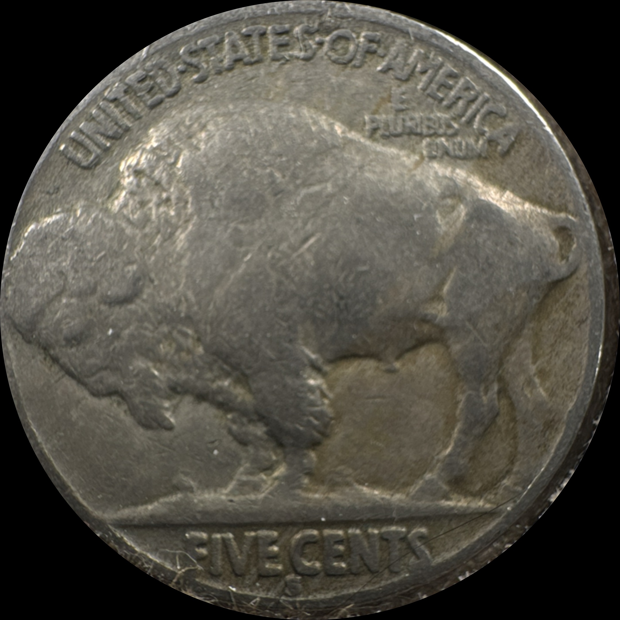 1930-S Buffalo Nickel Ungraded — back