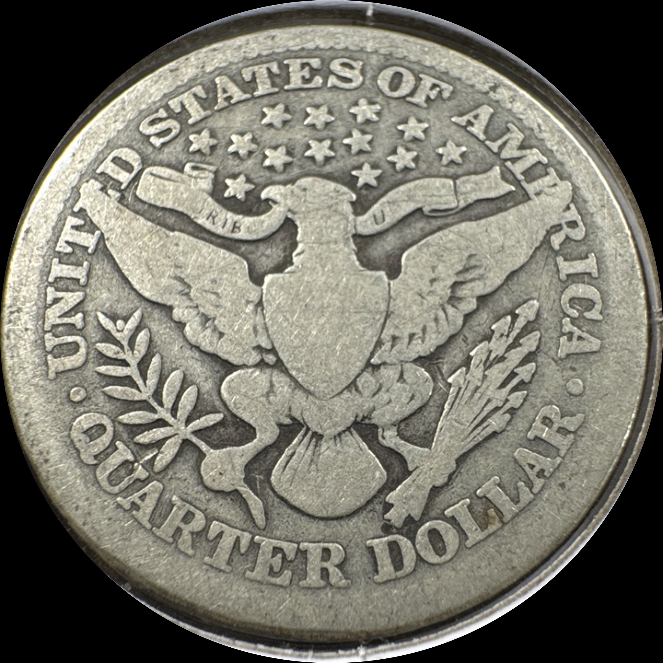 1914-P Barber Quarter Ungraded — back