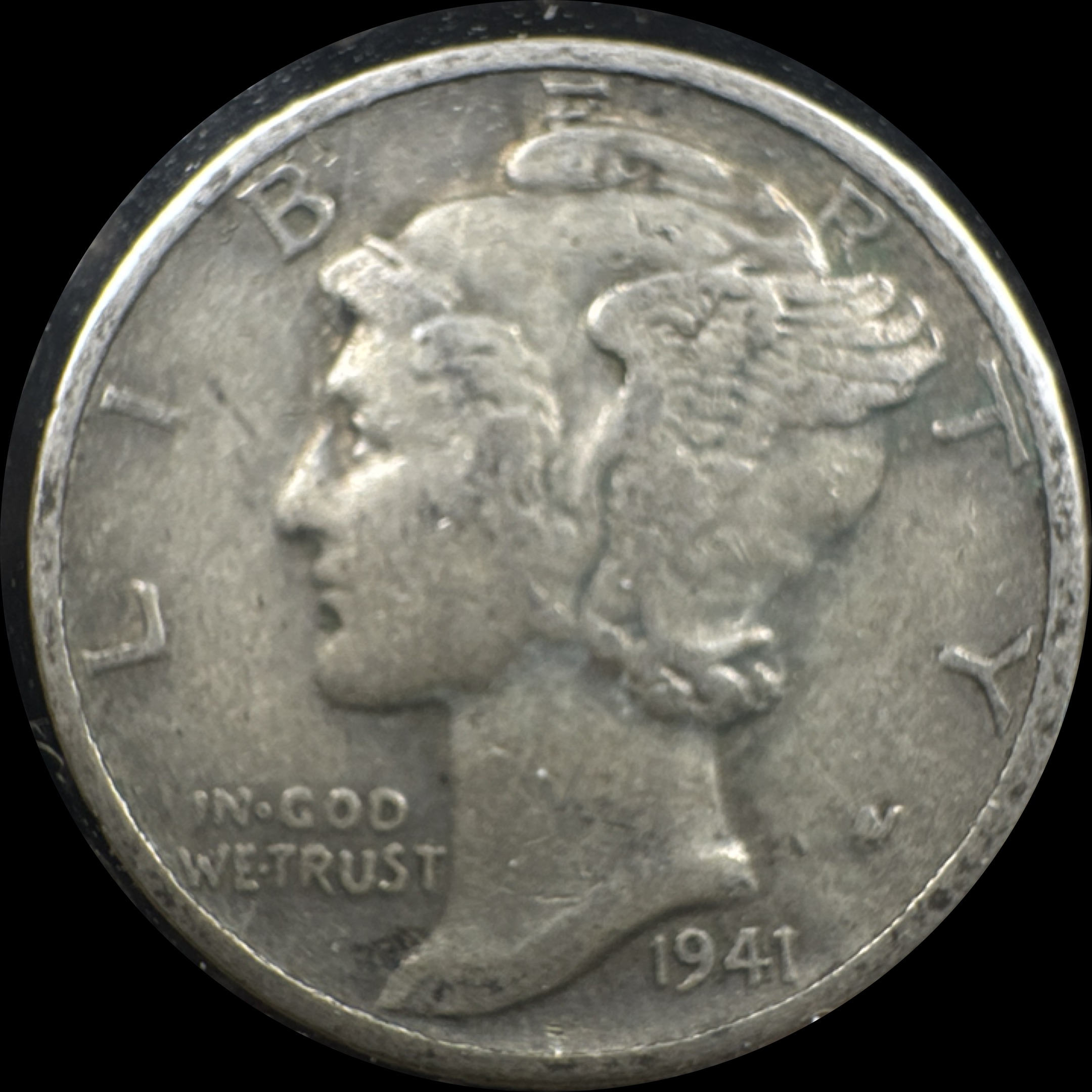 1941-D Mercury Dime Ungraded