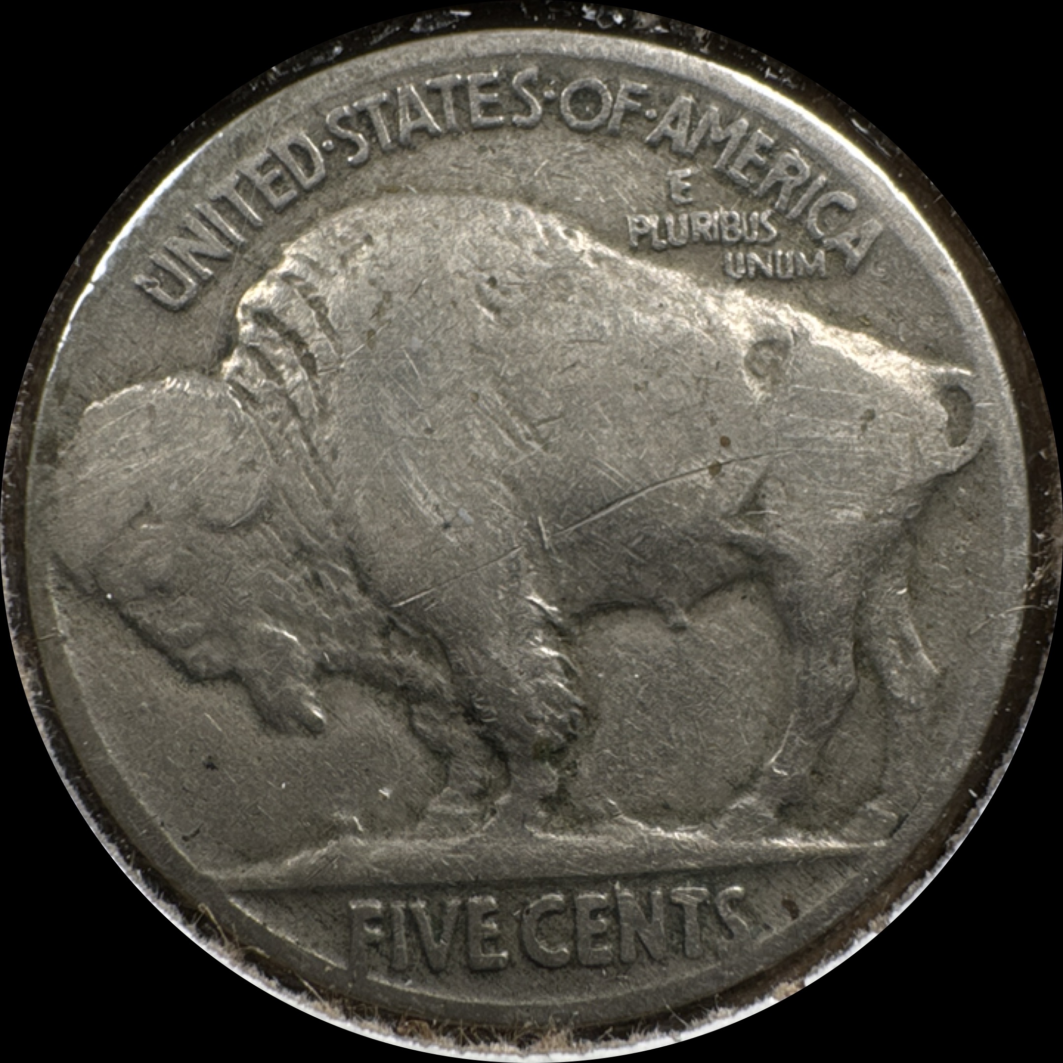 1936-P Buffalo Nickel Ungraded — back