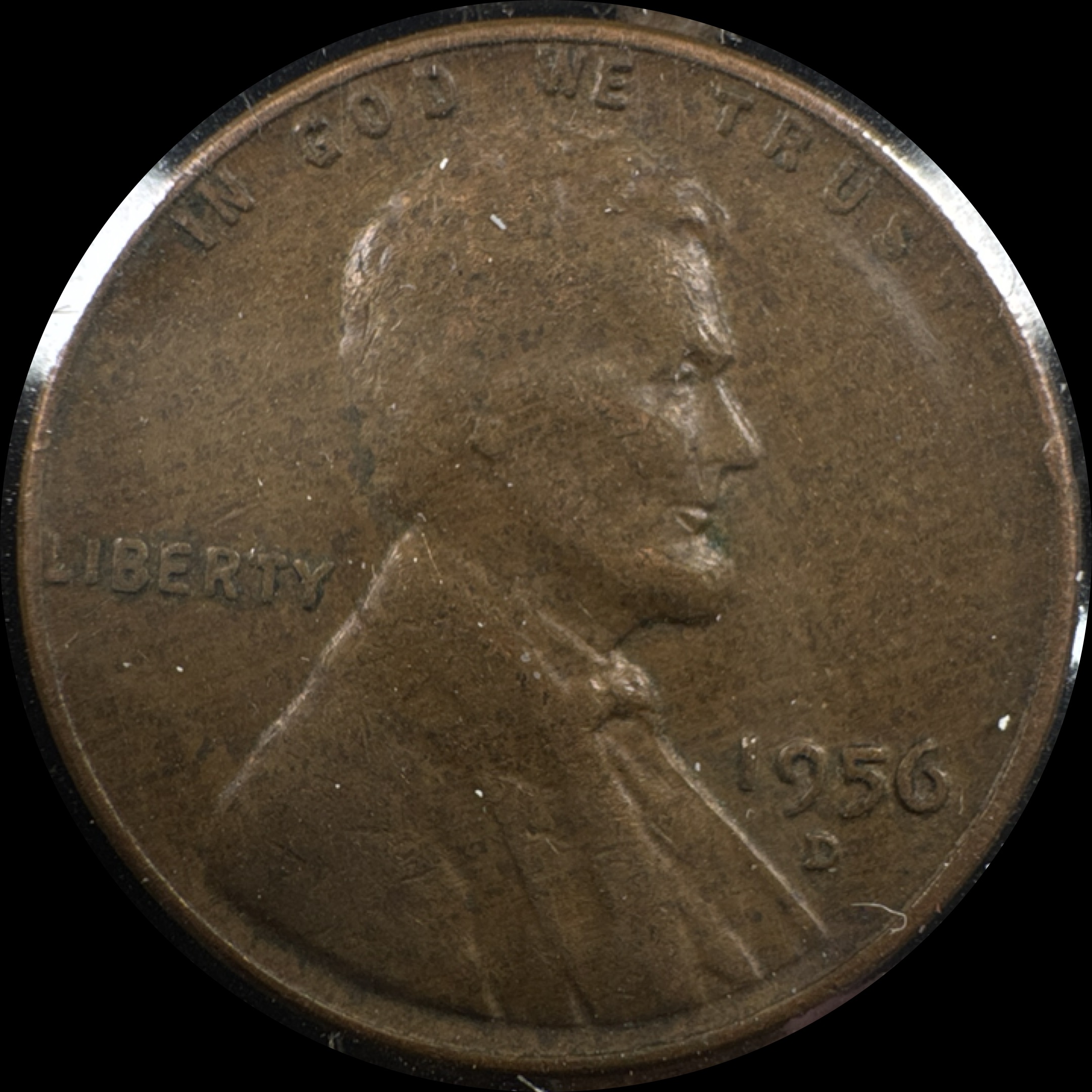 1956-D Lincoln Cent Ungraded